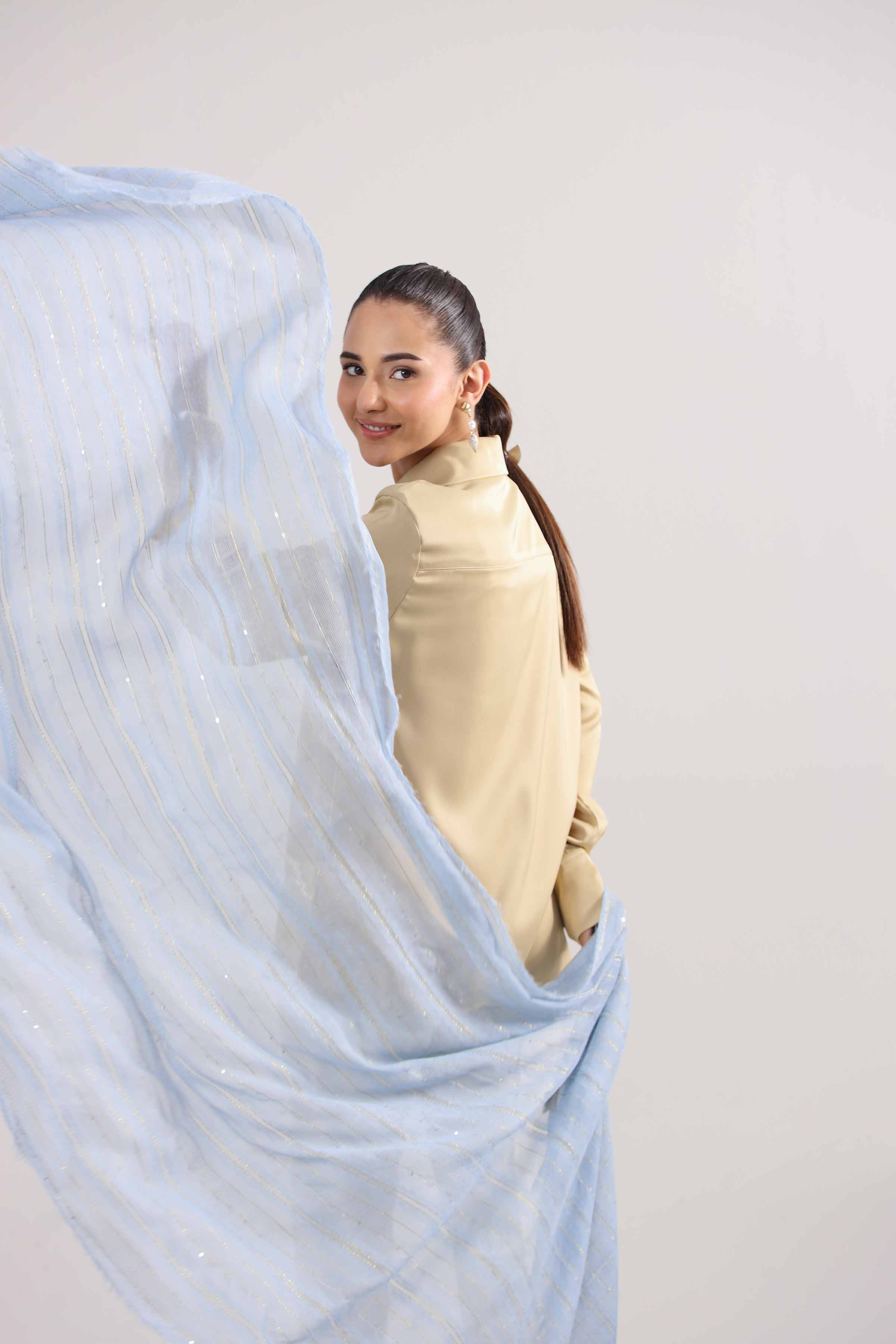 Blue Women Scarf-442402108 for Women – Scarf Collection | Nishat | Shop Online