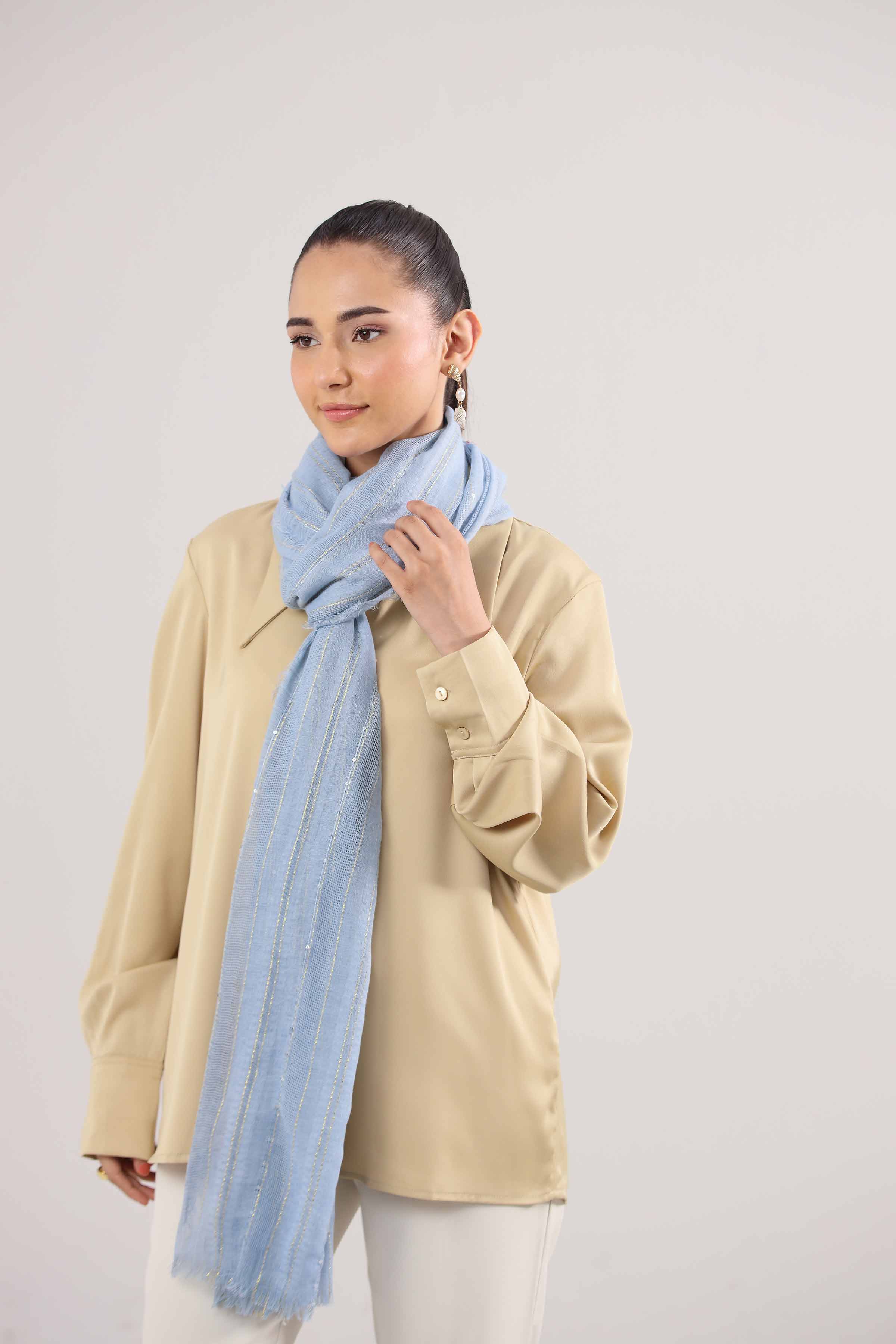 Blue Women Scarf-442402108 for Women – Scarf Collection | Nishat | Shop Online