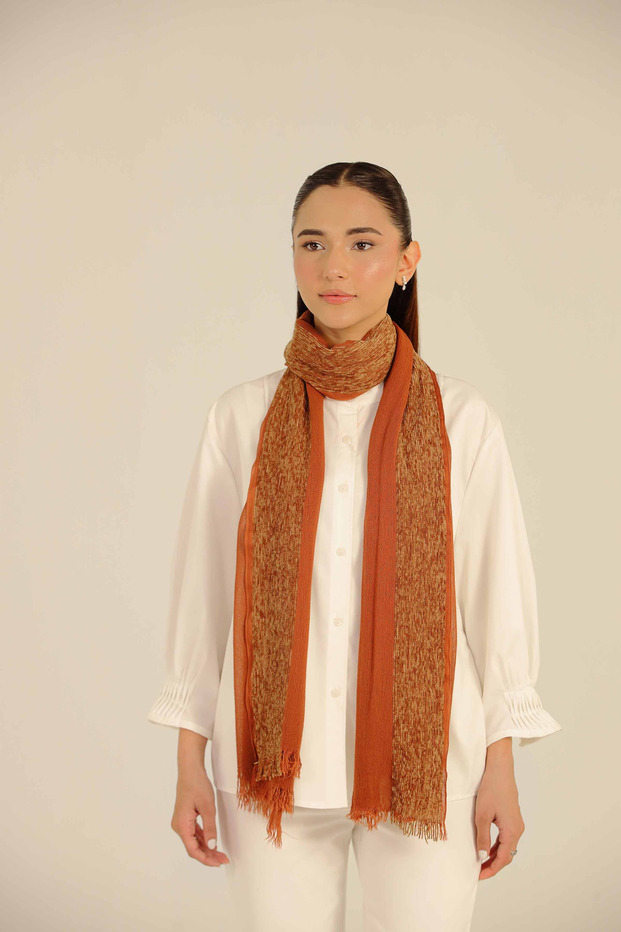 Brown Women Scarf-442562113 for Women - Fashion Collection | Nishat | Shop Online
