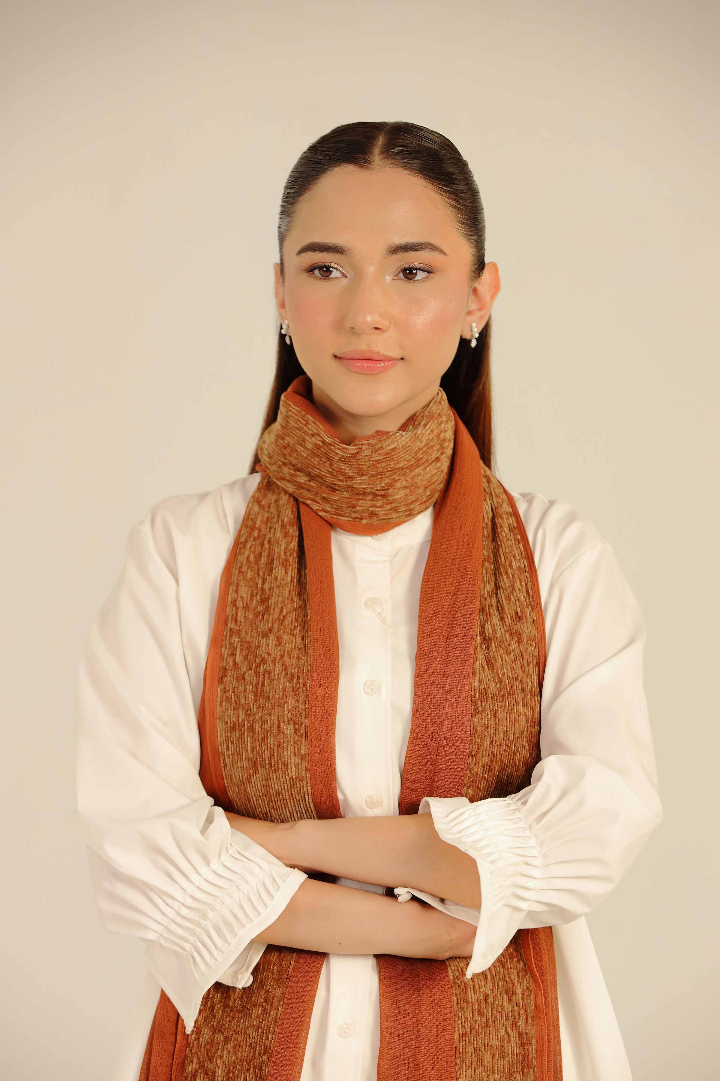 Brown Women Scarf-442562113 for Women - Fashion Collection | Nishat | Shop Online