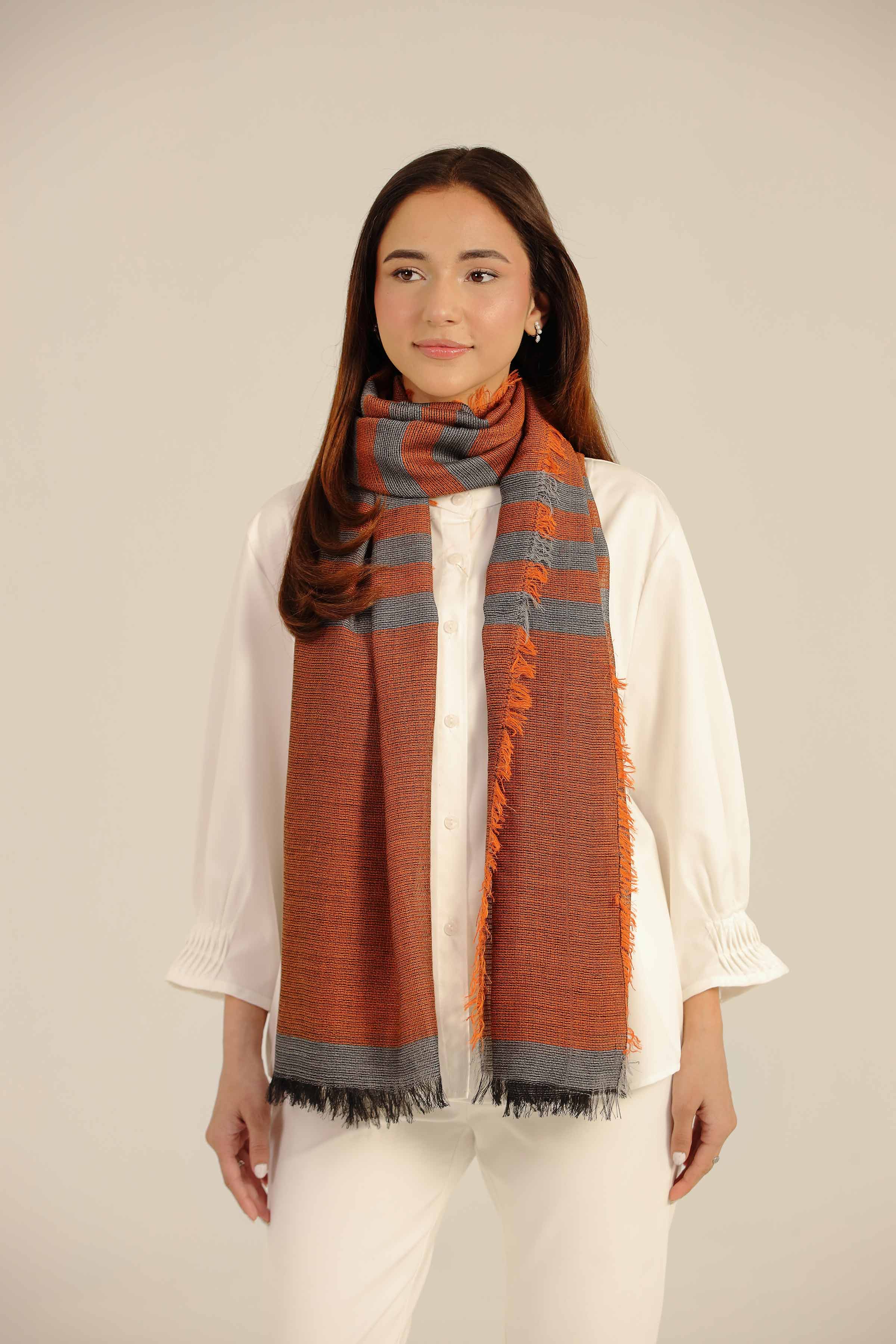 Orange Women Scarf-442652106 for Women - Fashion Collection | Nishat | Shop Online
