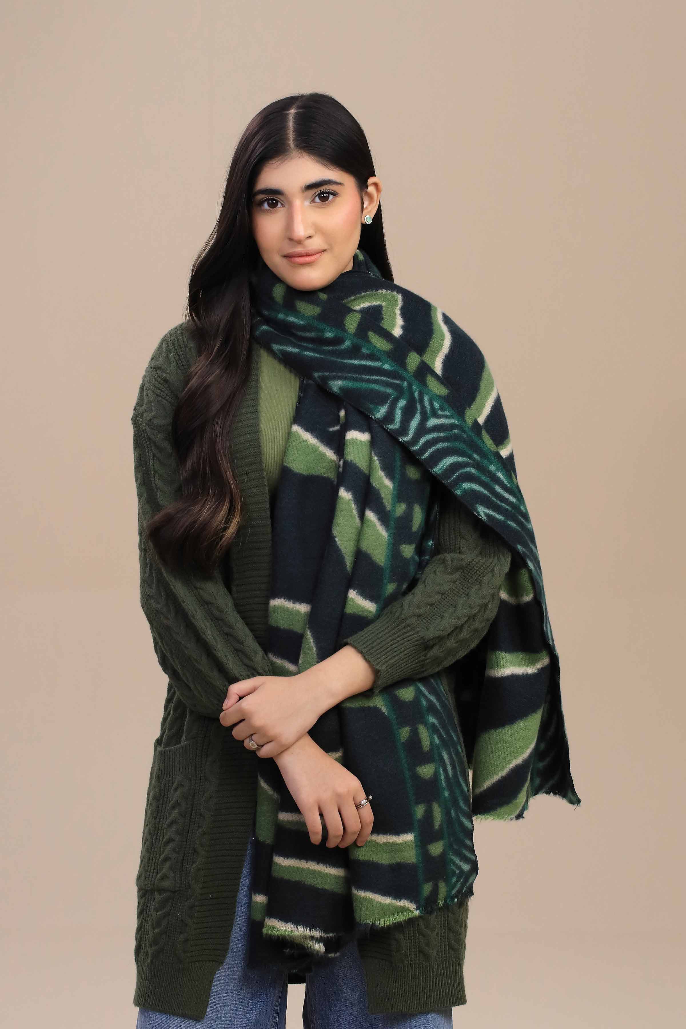 Green Women Shawl-446052104 for Women – Winter Women Shawl Collection | Nishat | Shop Online