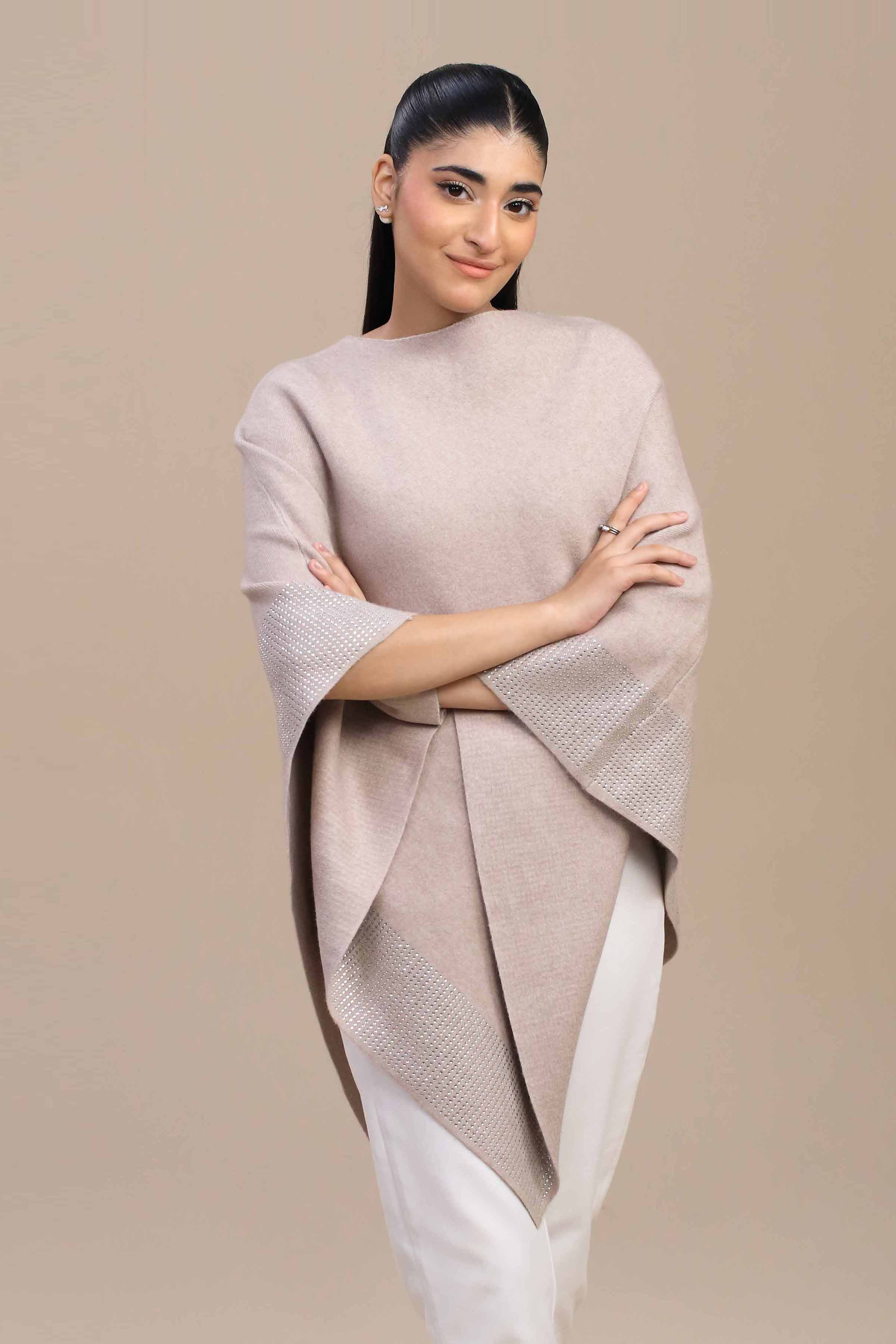 Beige Cape Shawl-446172118