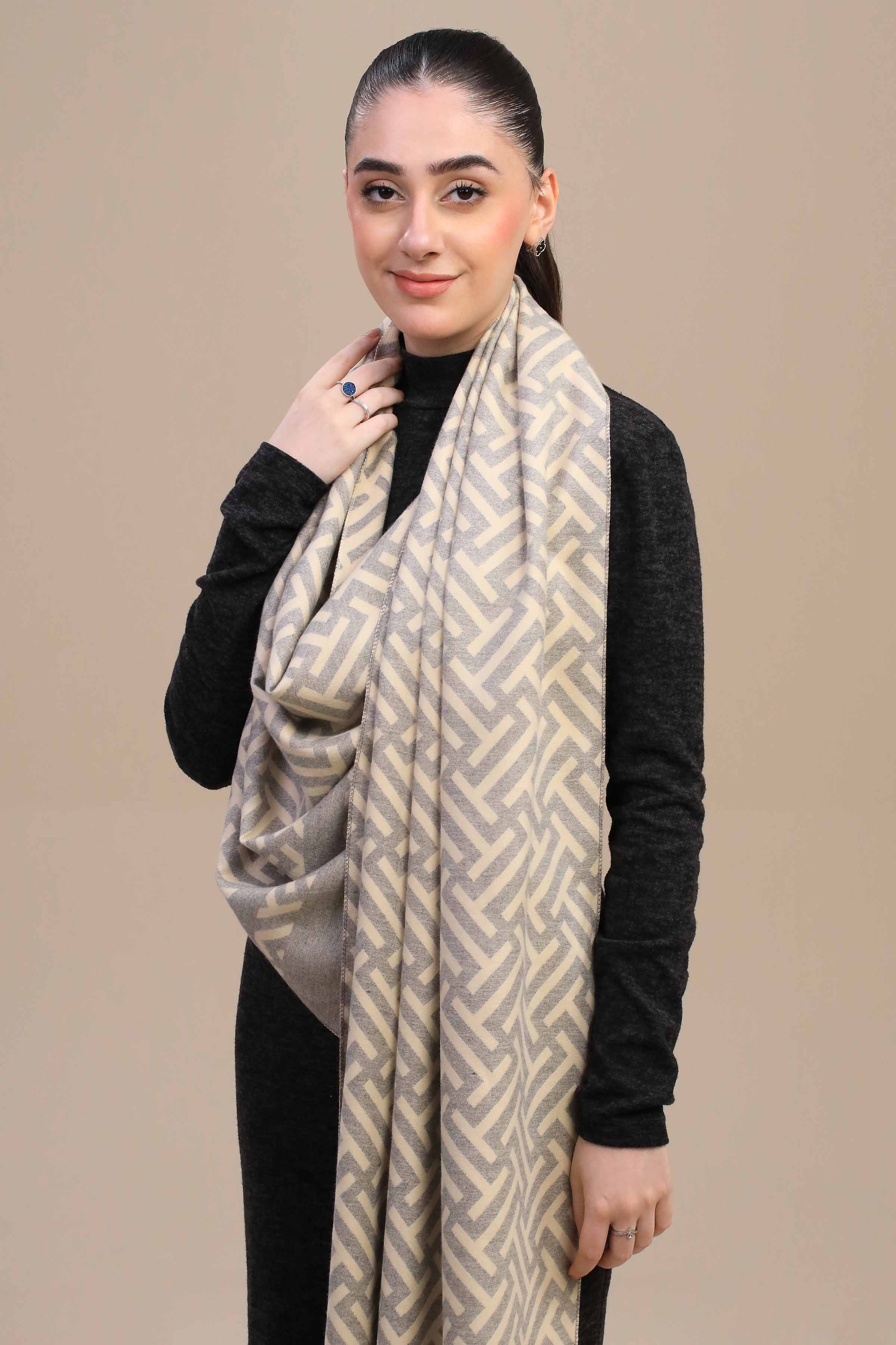 Khaki Women Shawl-446742130