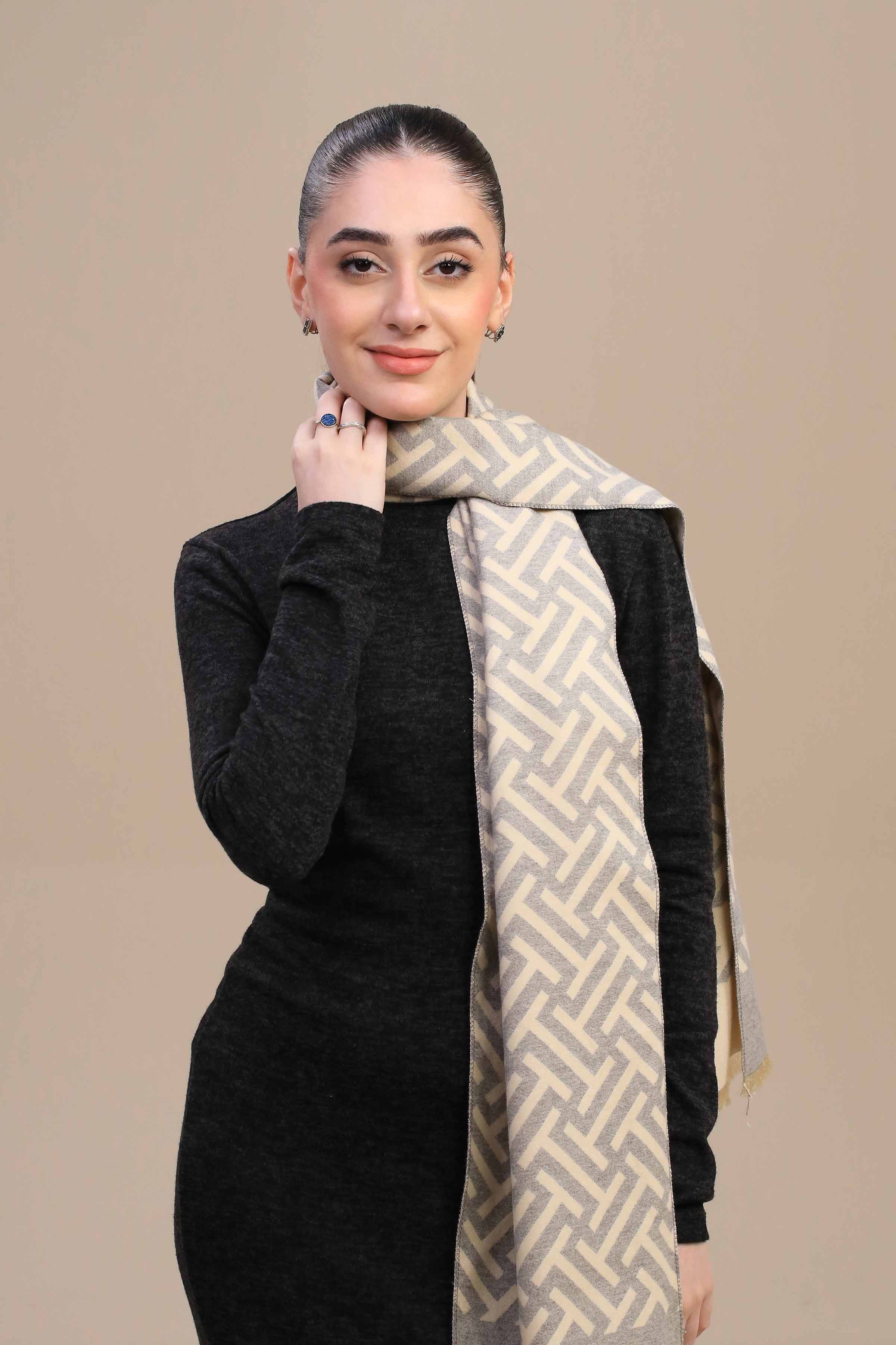 Khaki Women Shawl-446742130