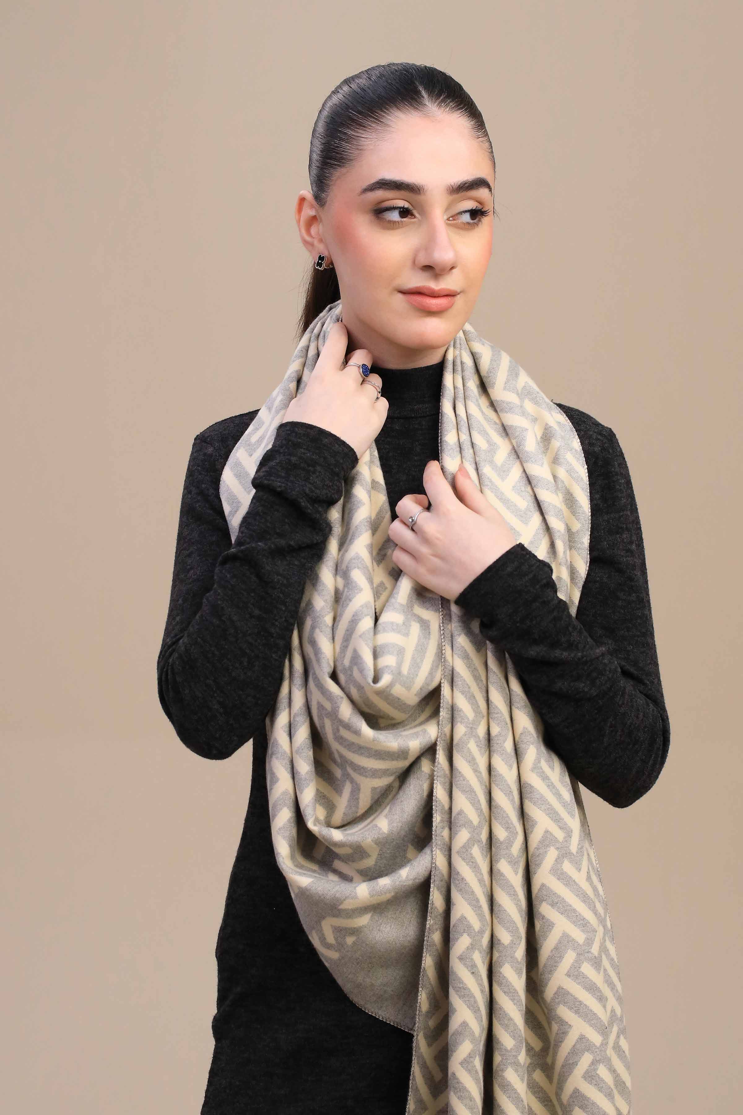 Khaki Women Shawl-446742130