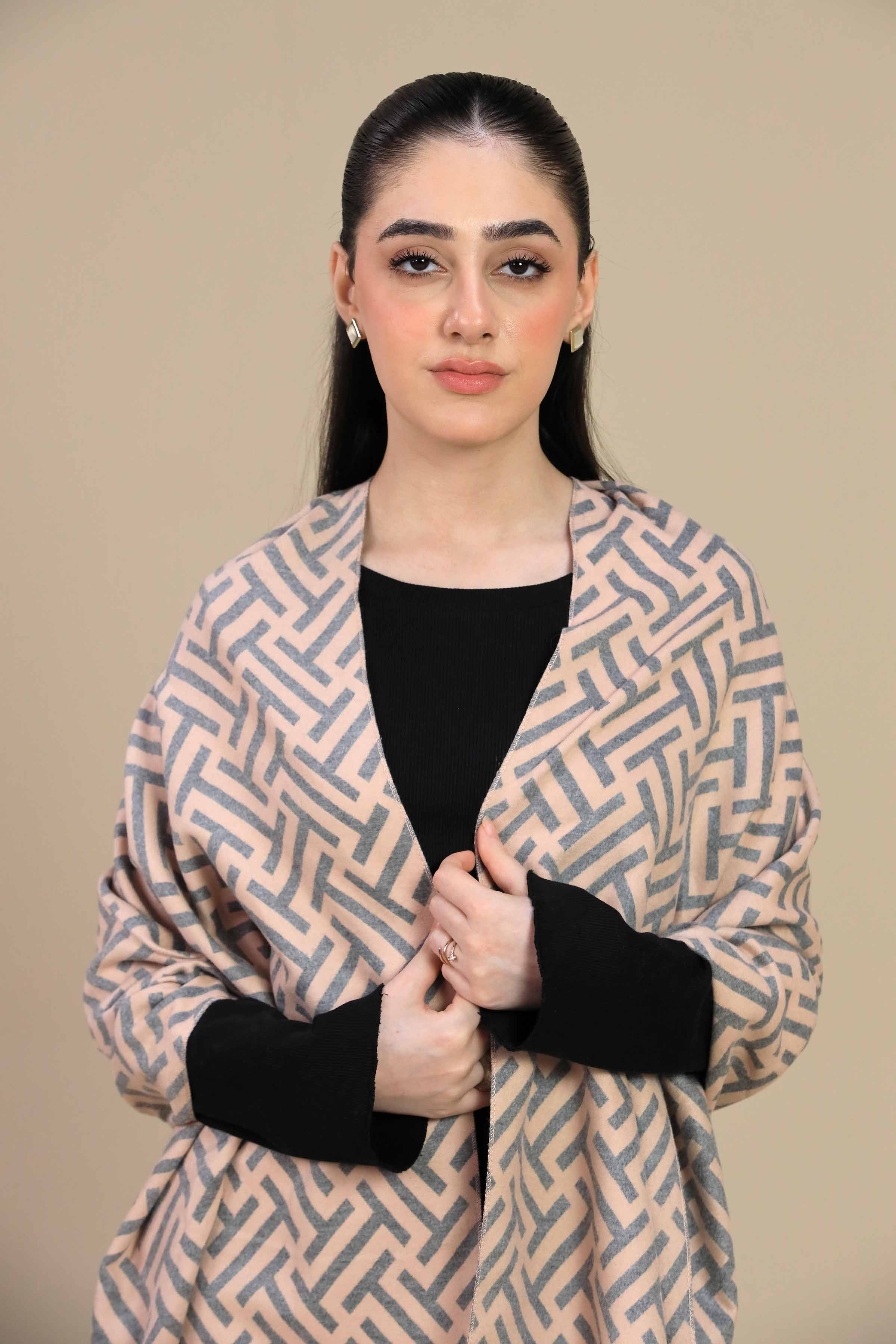 Light Grey Women Shawl-446742111