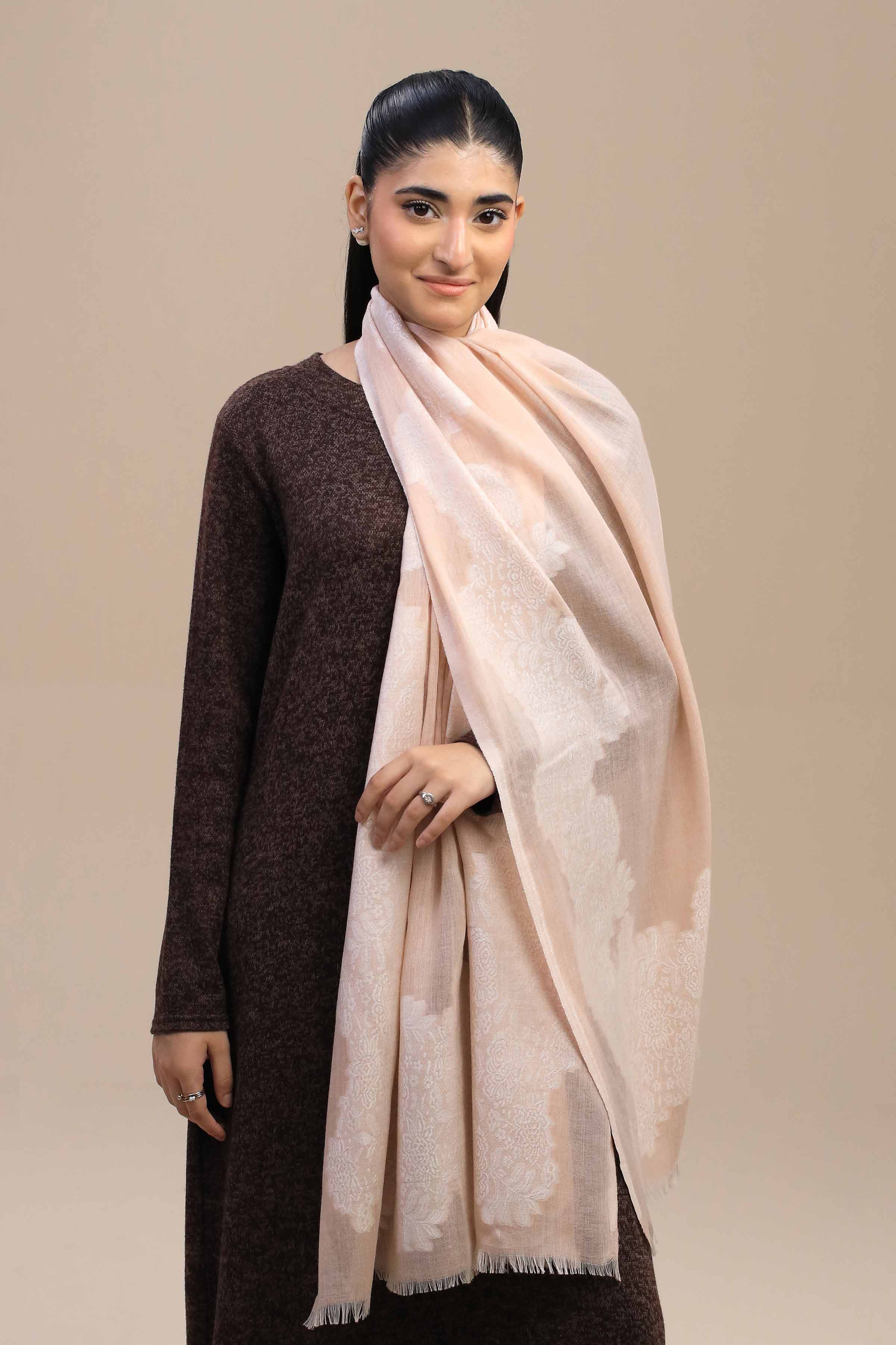 Pink Women Shawl-446752105