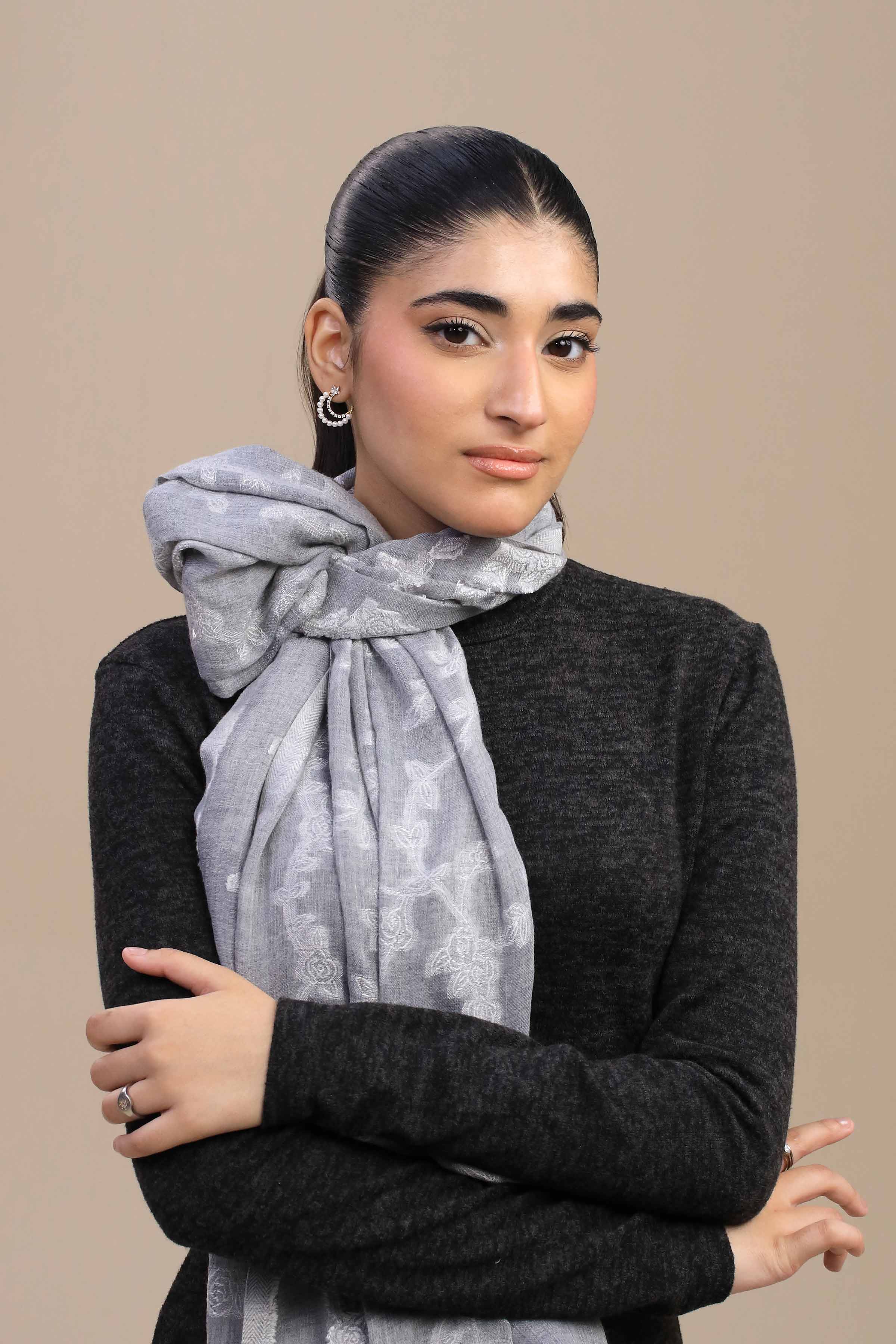Grey Women Shawl-446772111