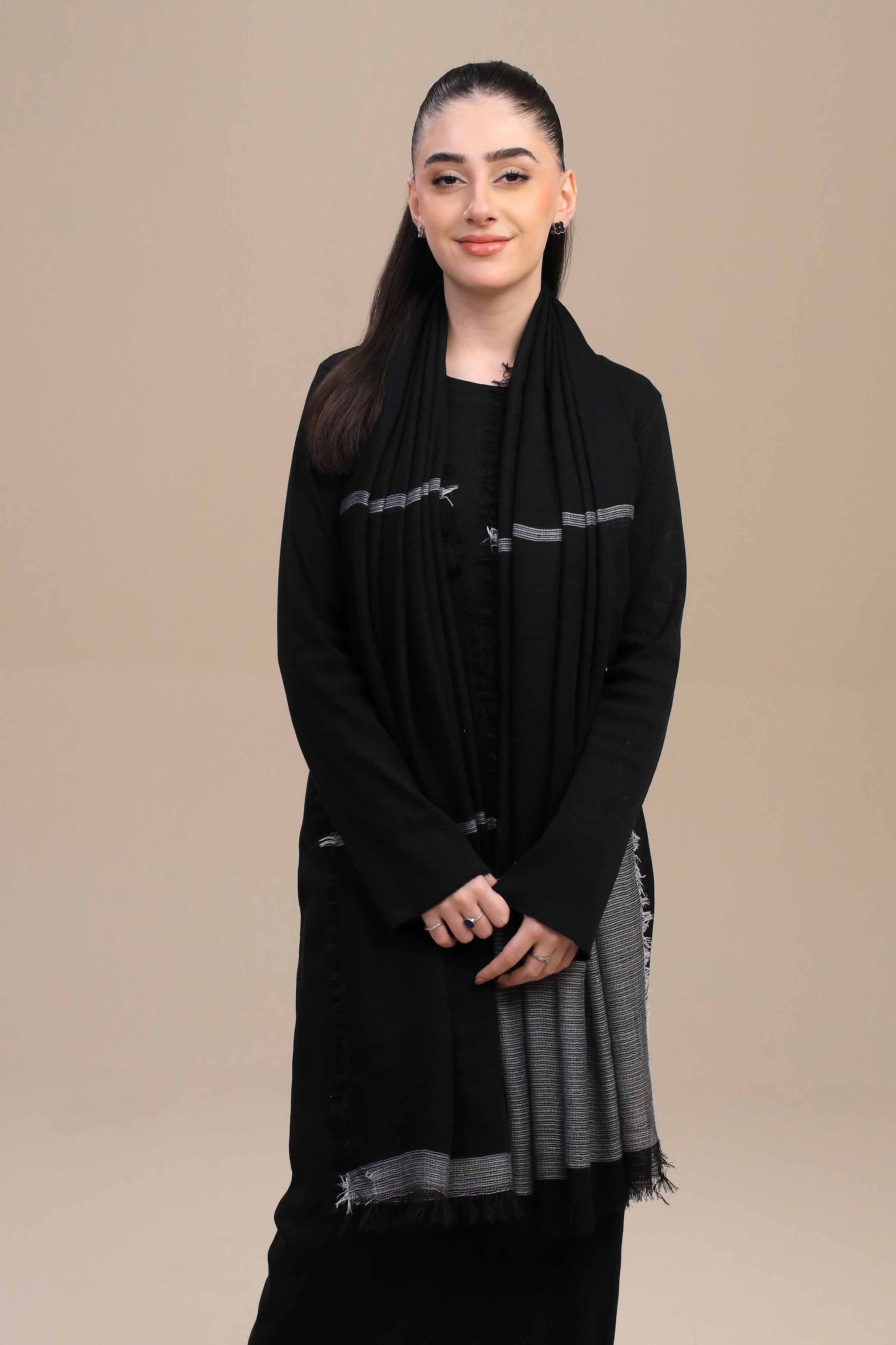 Black Women Shawl-447172103 for Women – Women Shawl Collection | Nishat | Shop Online