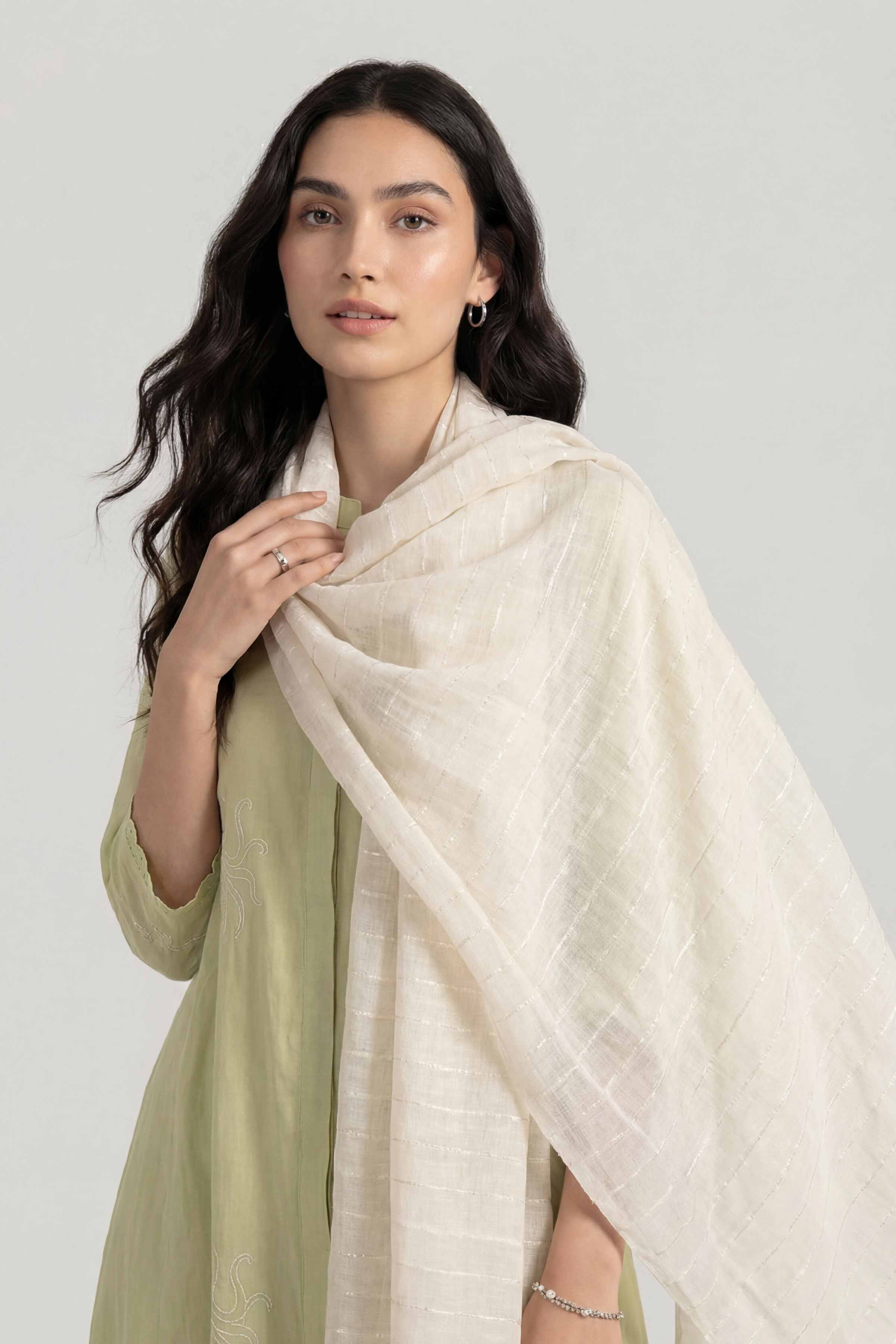 White Women Scarf-447752112