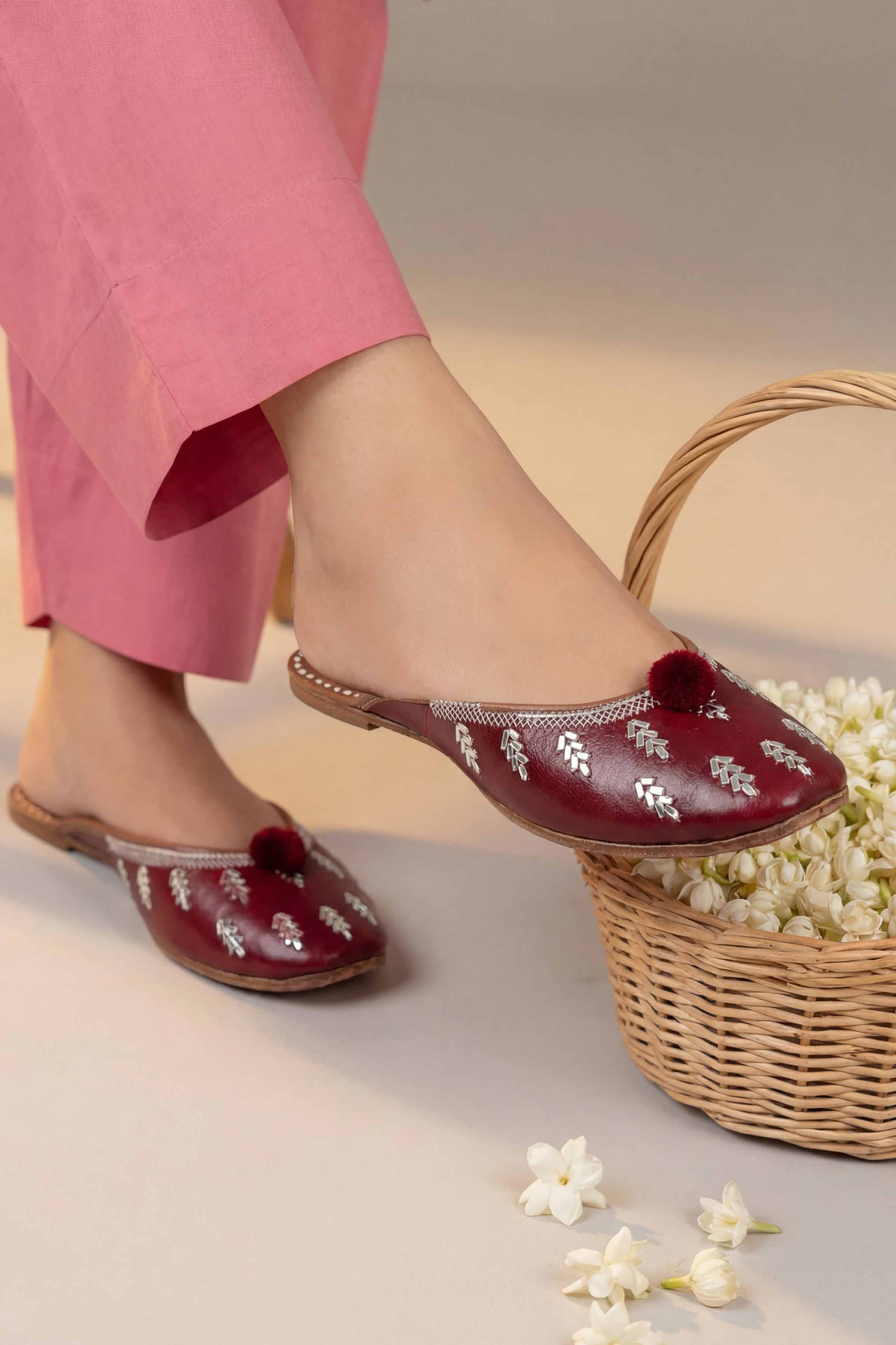 Maroon Khussa-1596983722 Women - Fashion Collection | Nishat | Shop Online