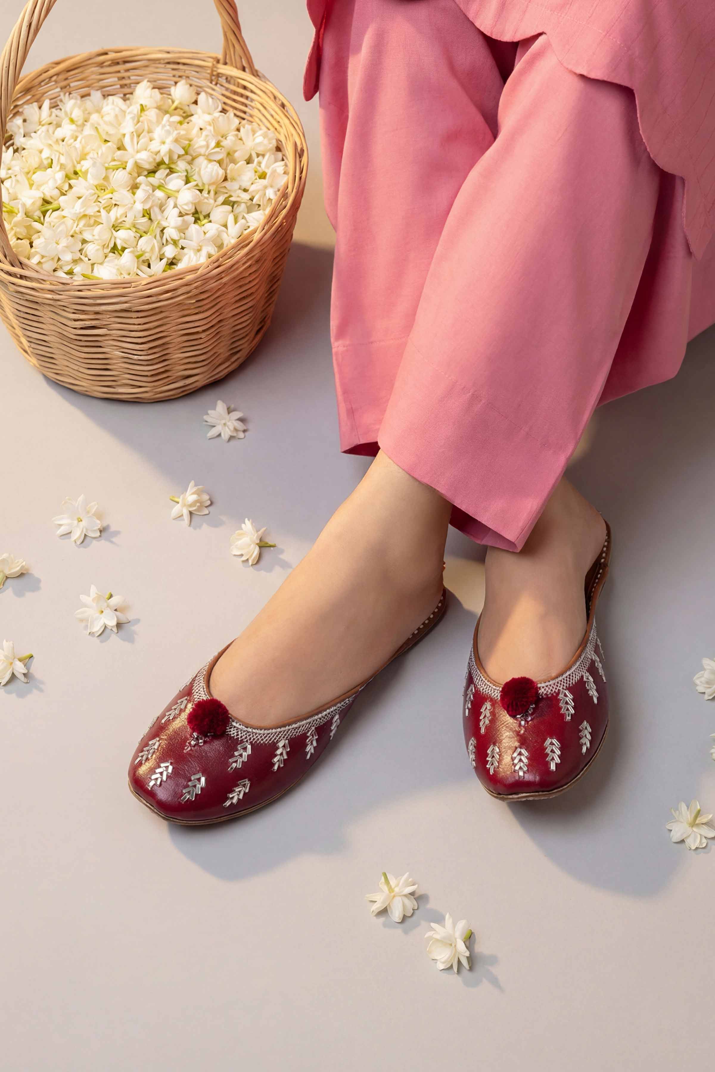 Maroon Khussa-1596983722 Women - Fashion Collection | Nishat | Shop Online