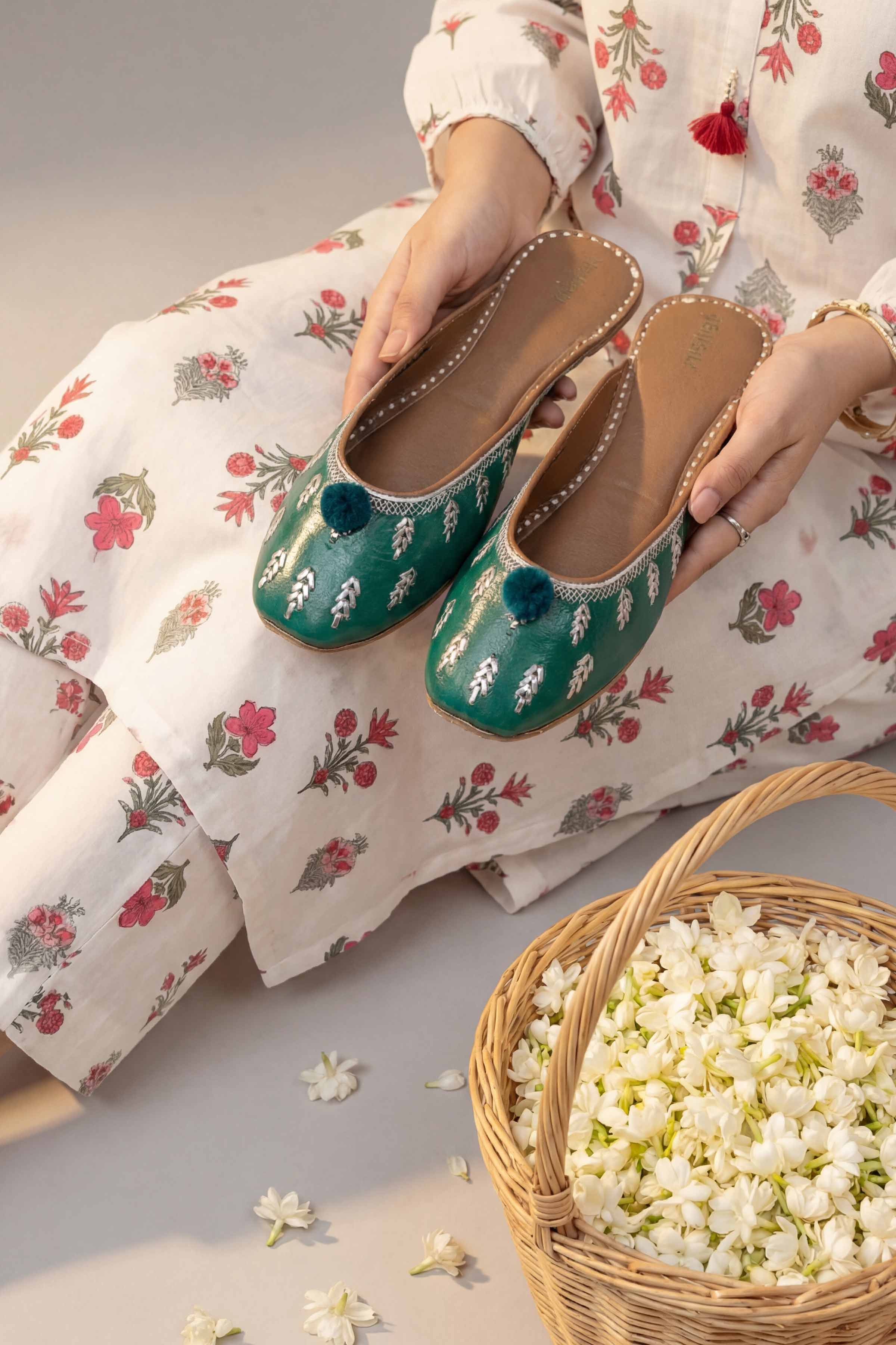 Green Khussa-1596993704 Women - Fashion Collection | Nishat | Shop Online