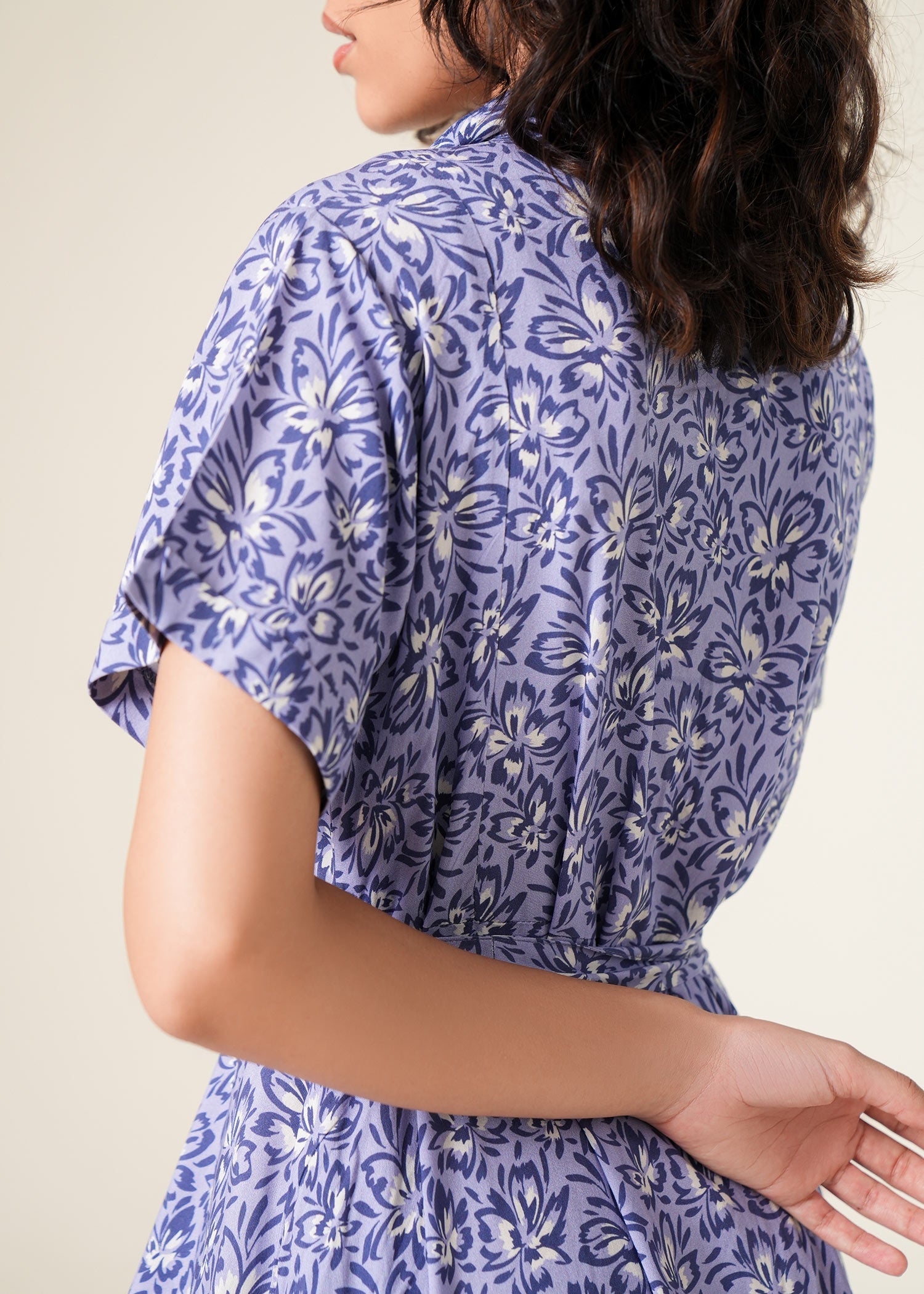 Floral Print A-Line Dress- WS25-260