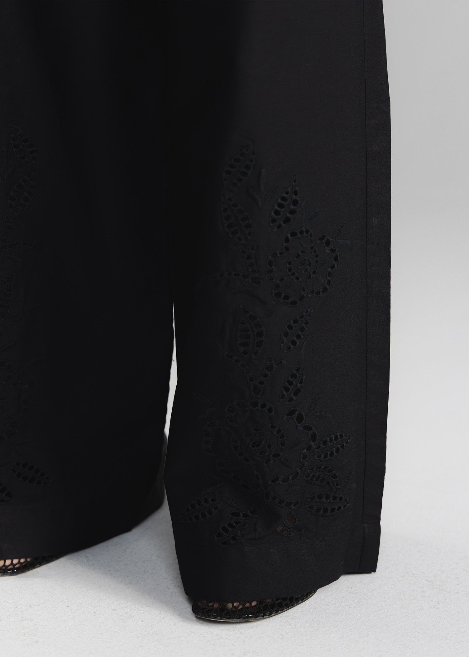 Schiffli Wide Leg Trouser- WS26-96