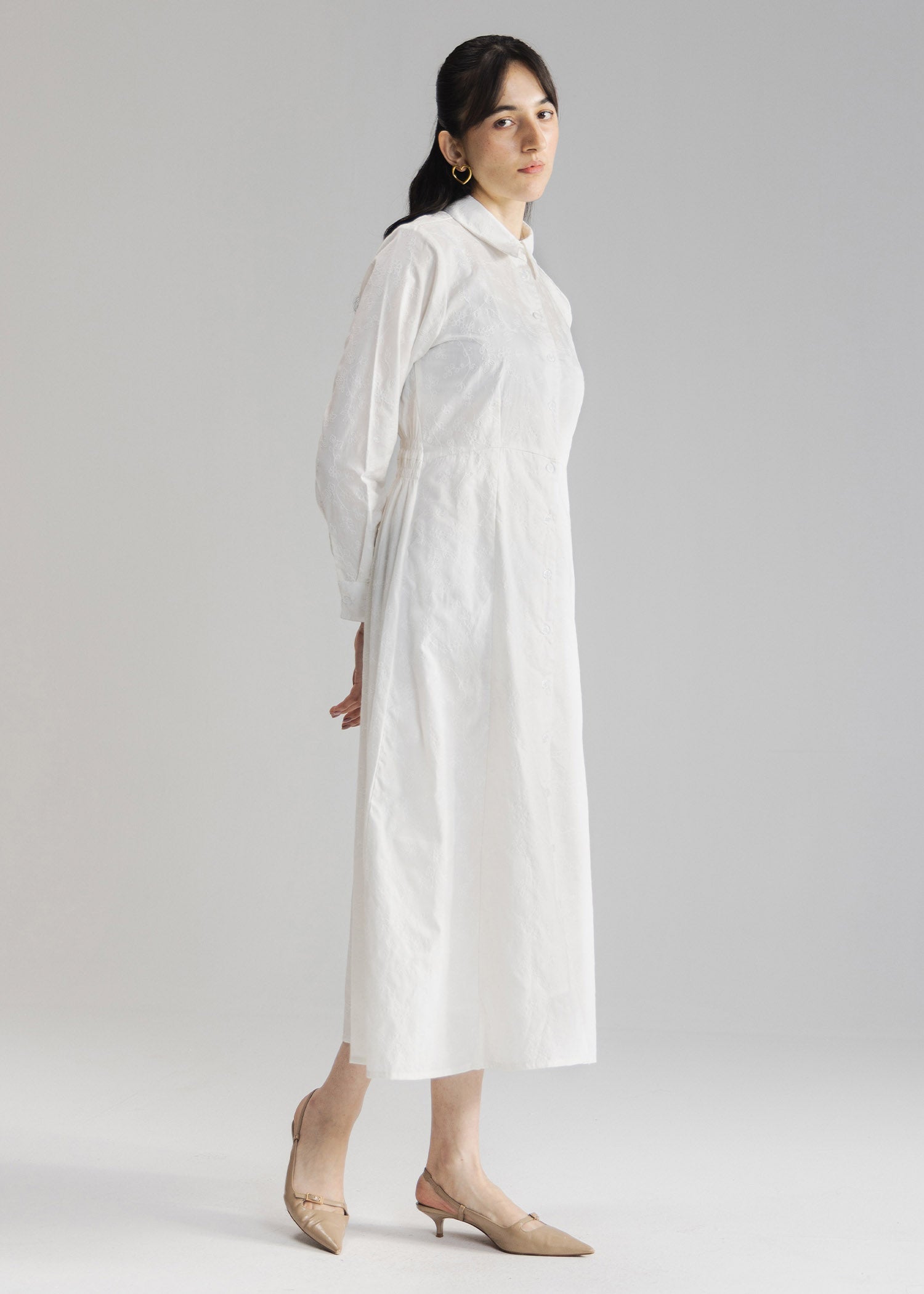 Embroidery Flared Dress- WS26-67