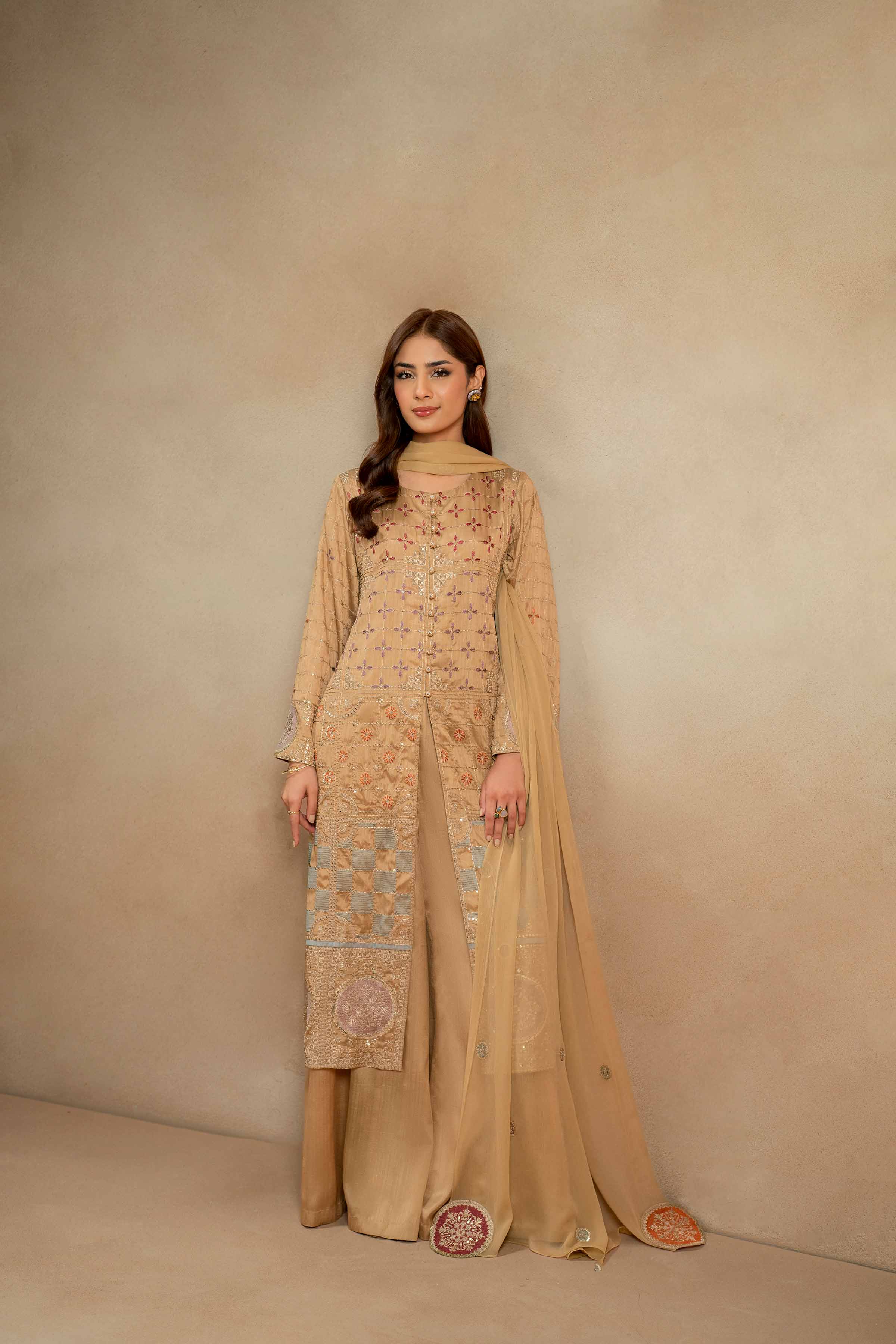 3 Piece - Embroidered Suit - 42308012