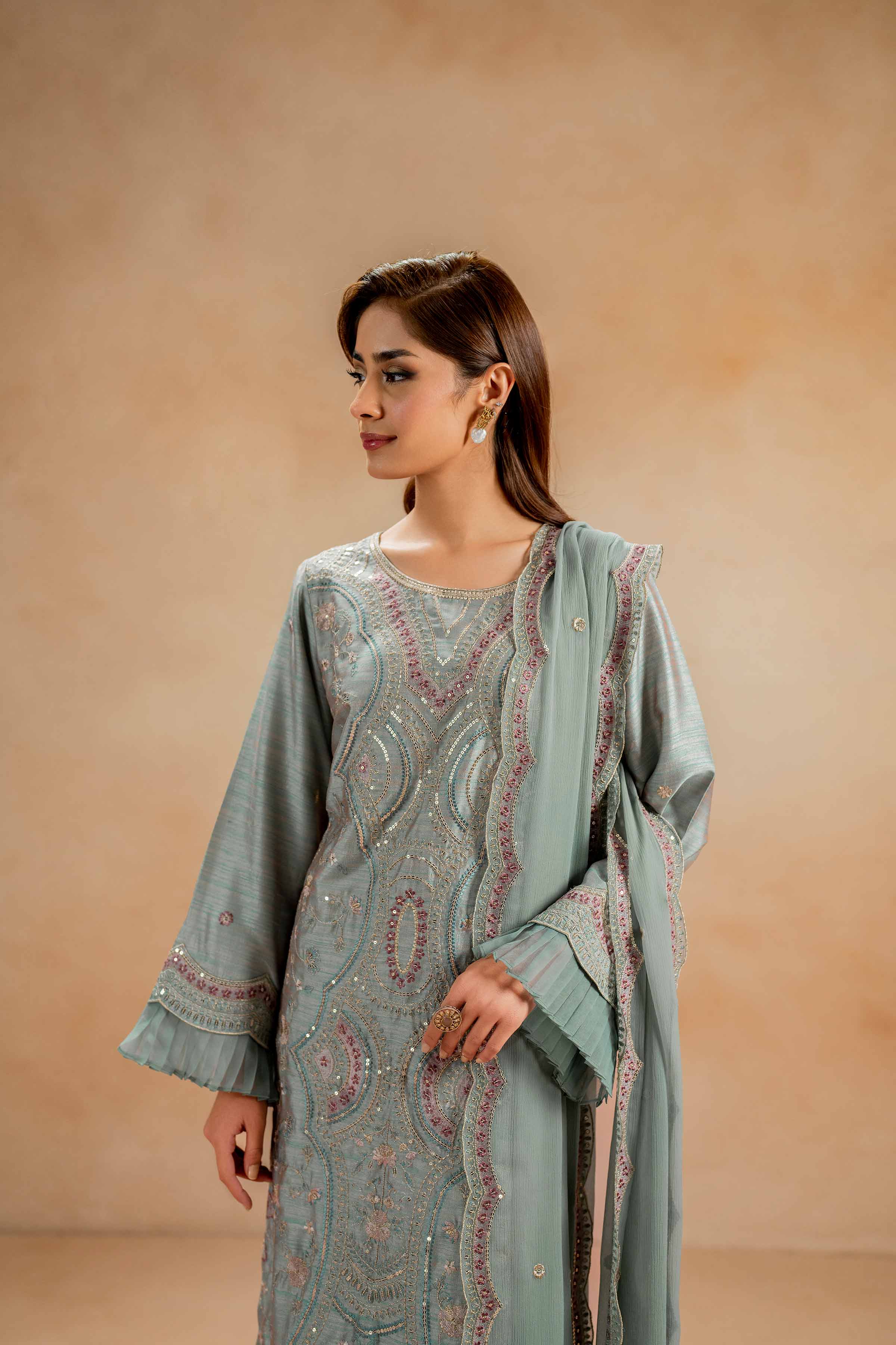 3 Piece - Embroidered Suit - 42308016