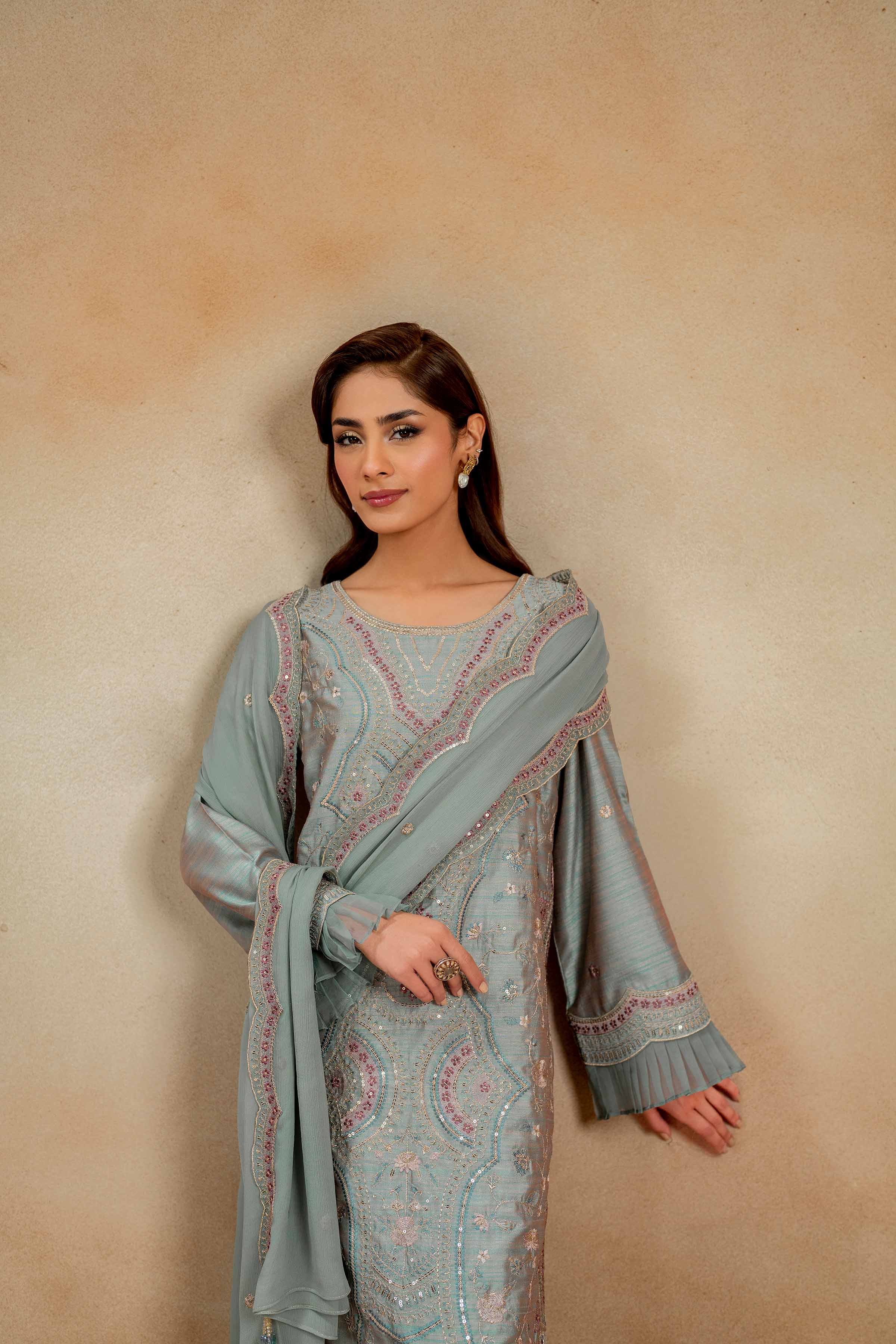 3 Piece - Embroidered Suit - 42308016