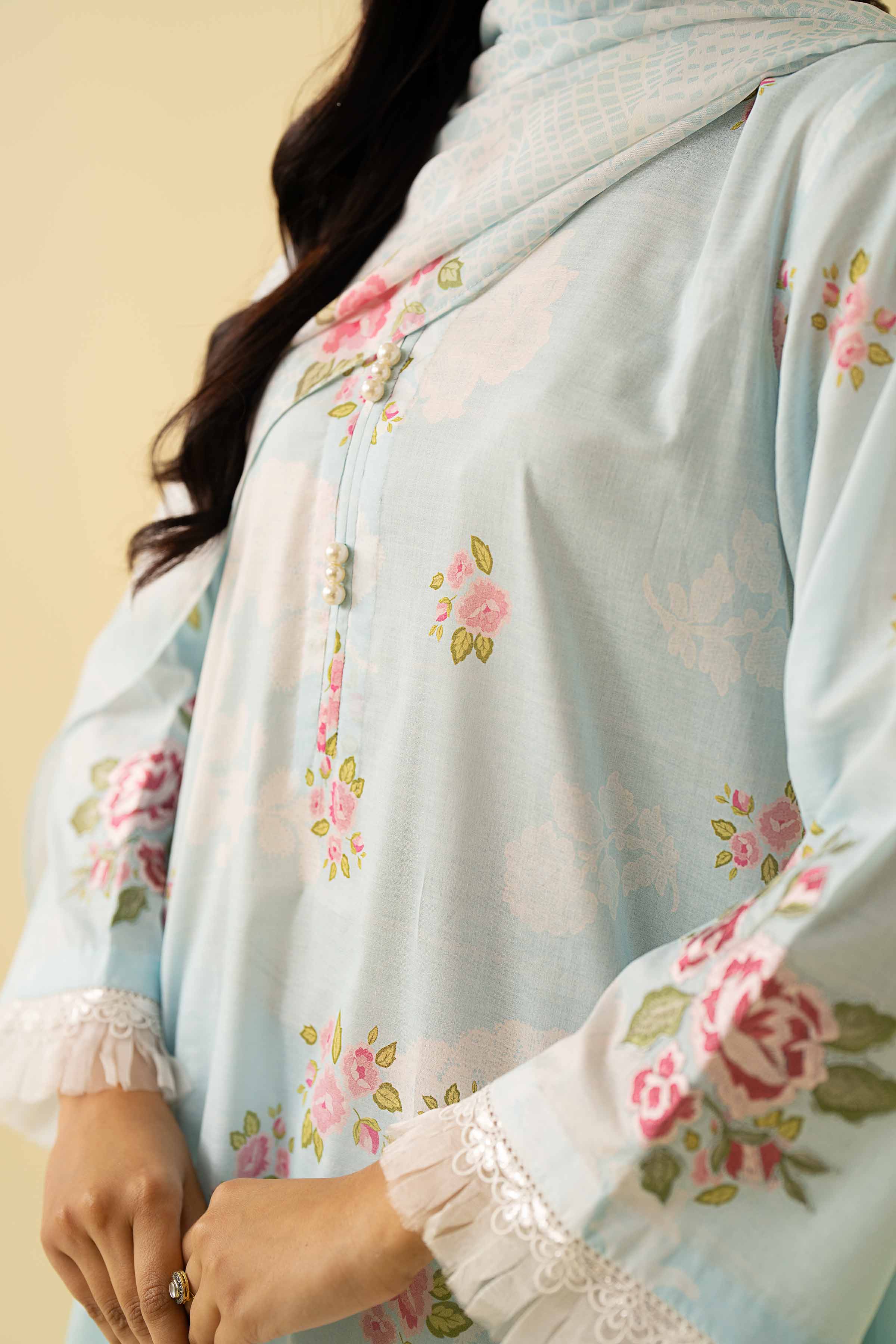 2 Piece - Printed Embroidered Suit - 42401569