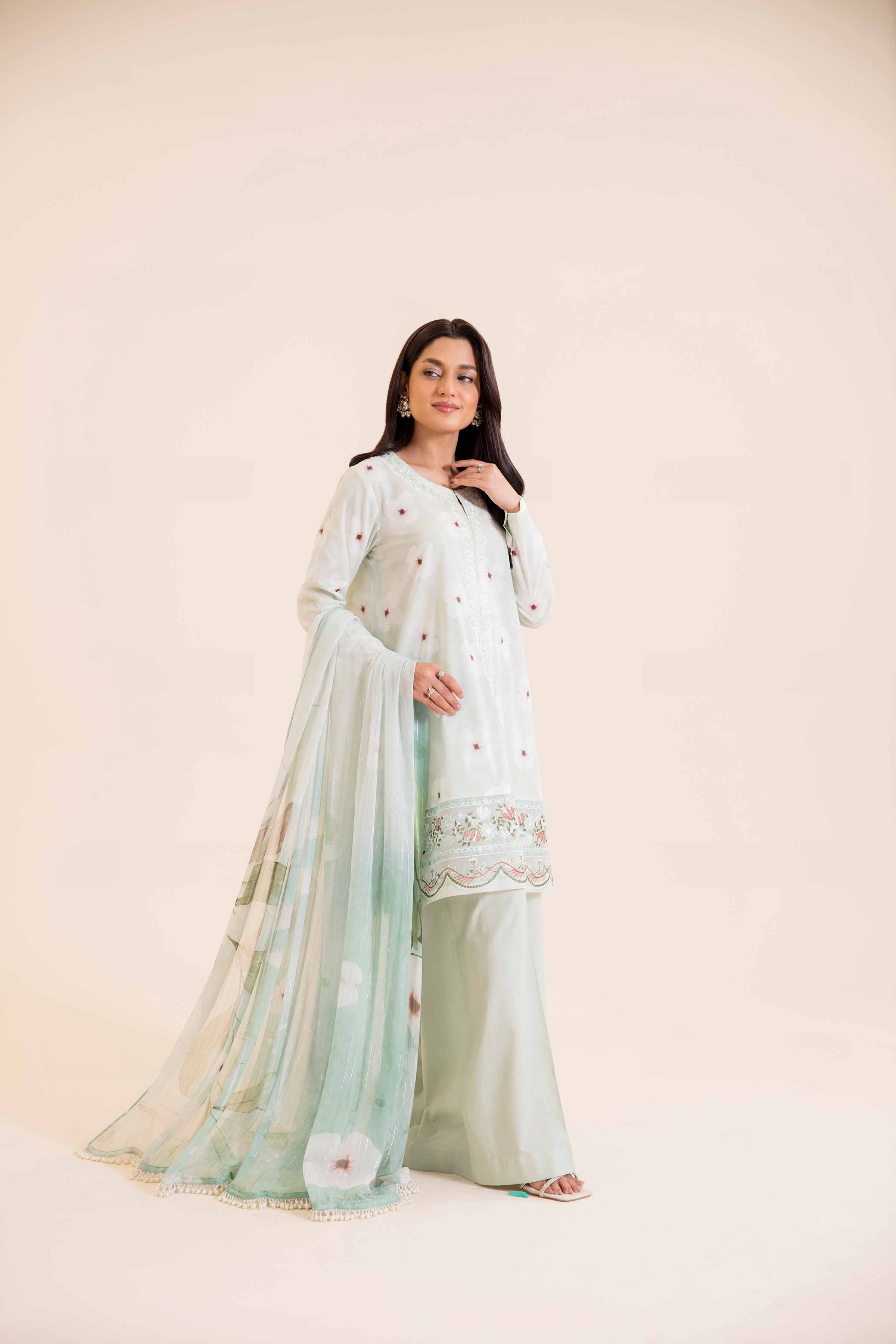 2 Piece - Printed Embroidered Suit - 42401710