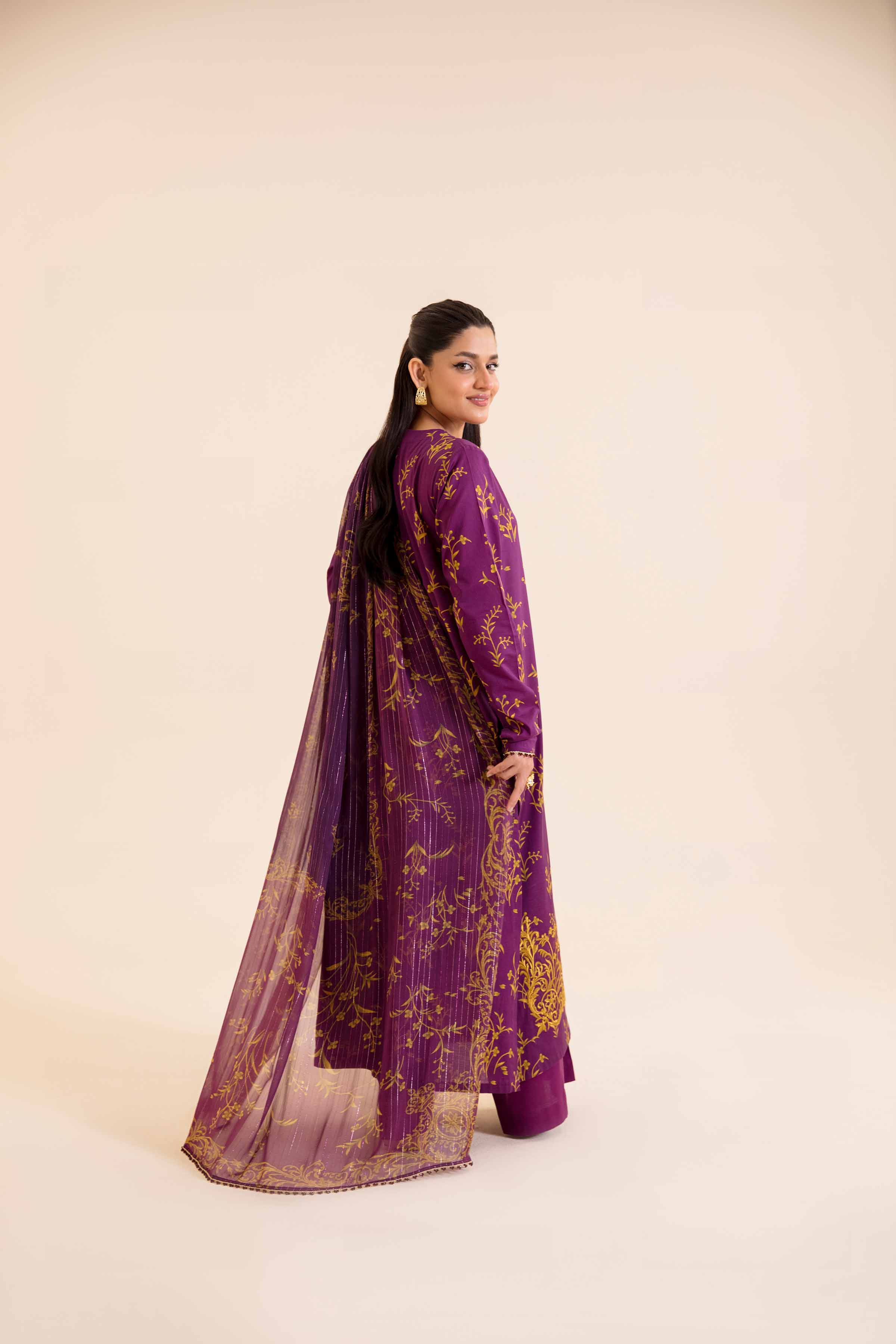 2 Piece - Printed Embroidered Suit - 42401715