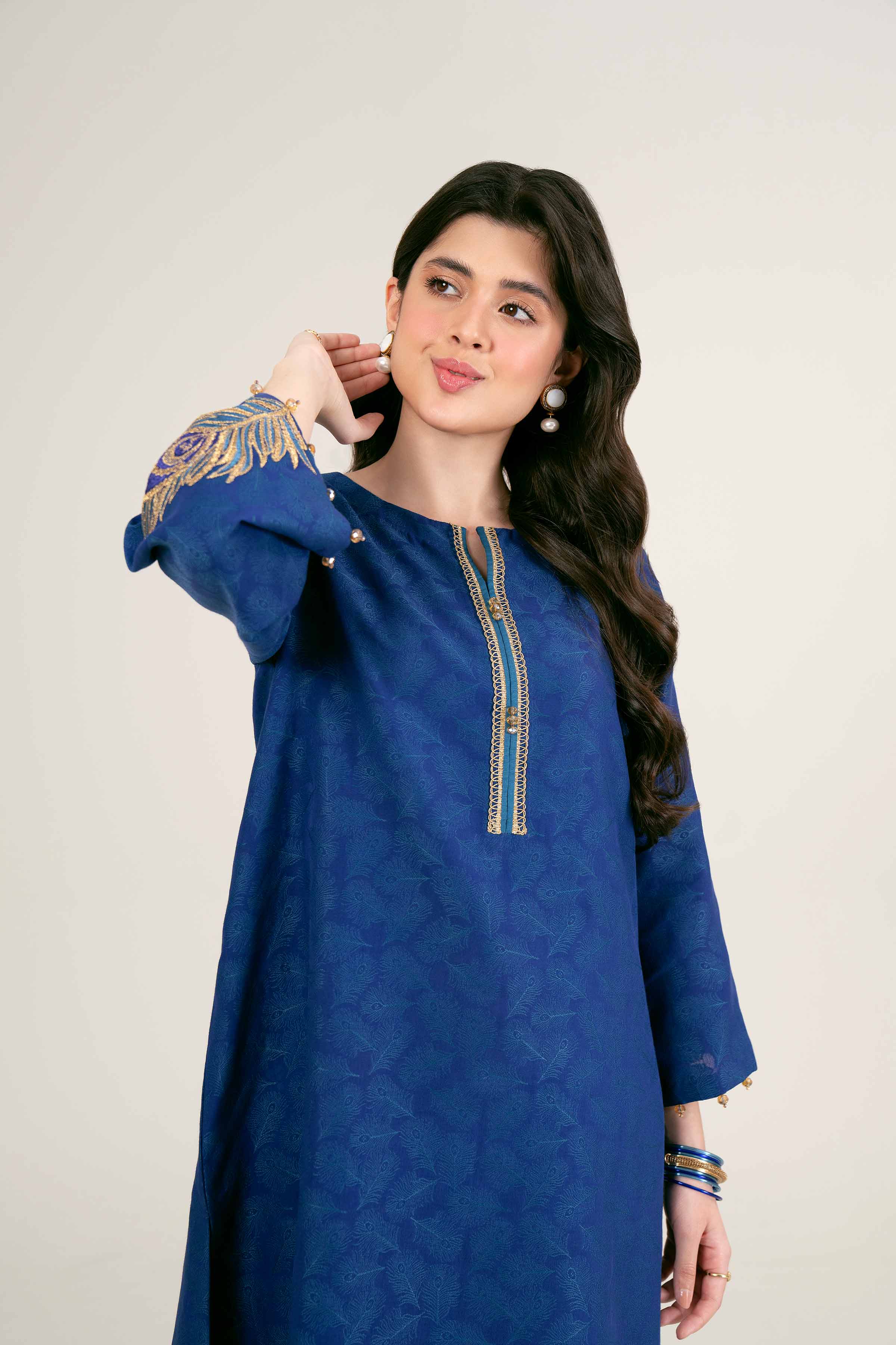 2 Piece - Jacquard Embroidered Suit - 42401749