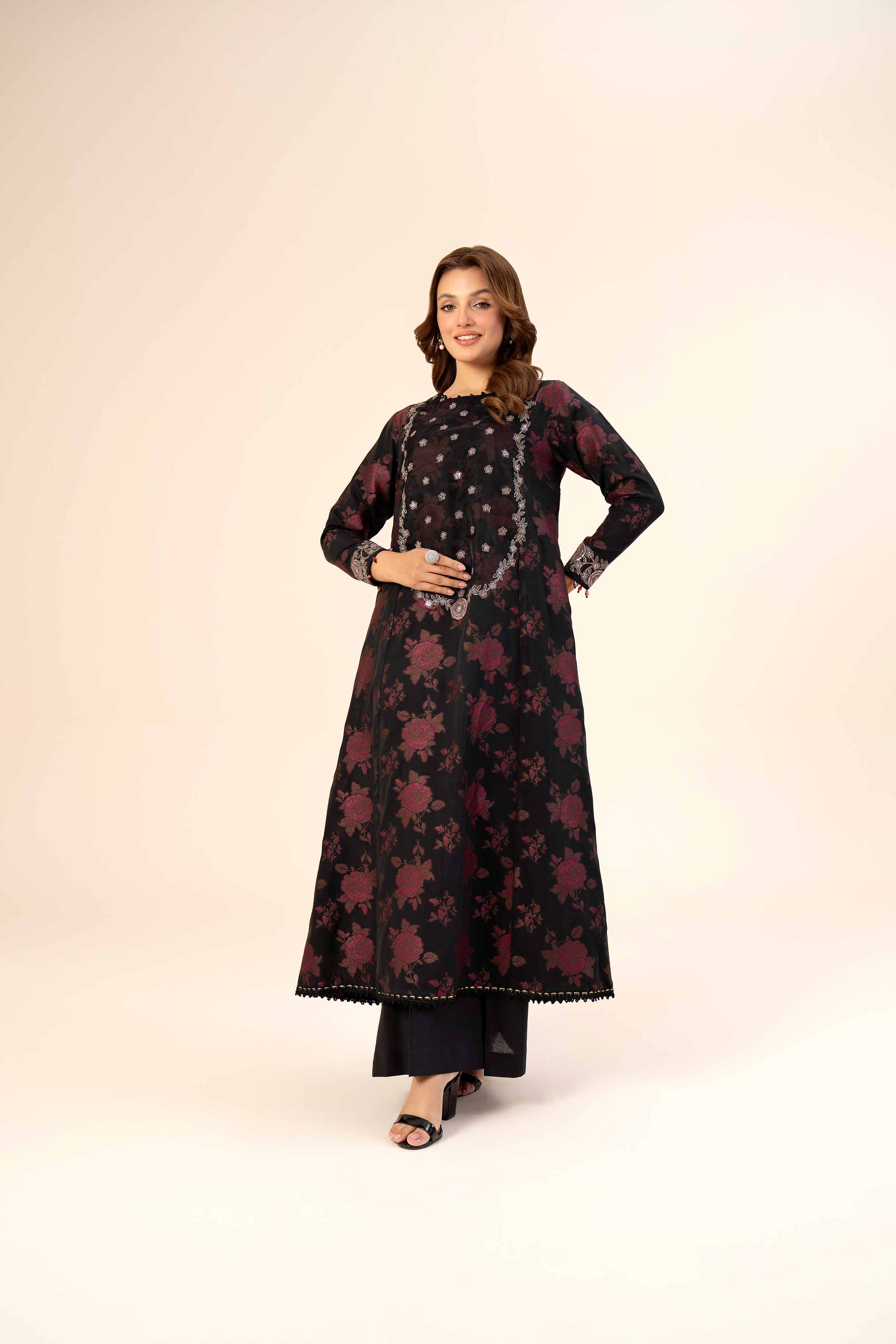 2 Piece - Jacquard Embroidered Suit - 42401751