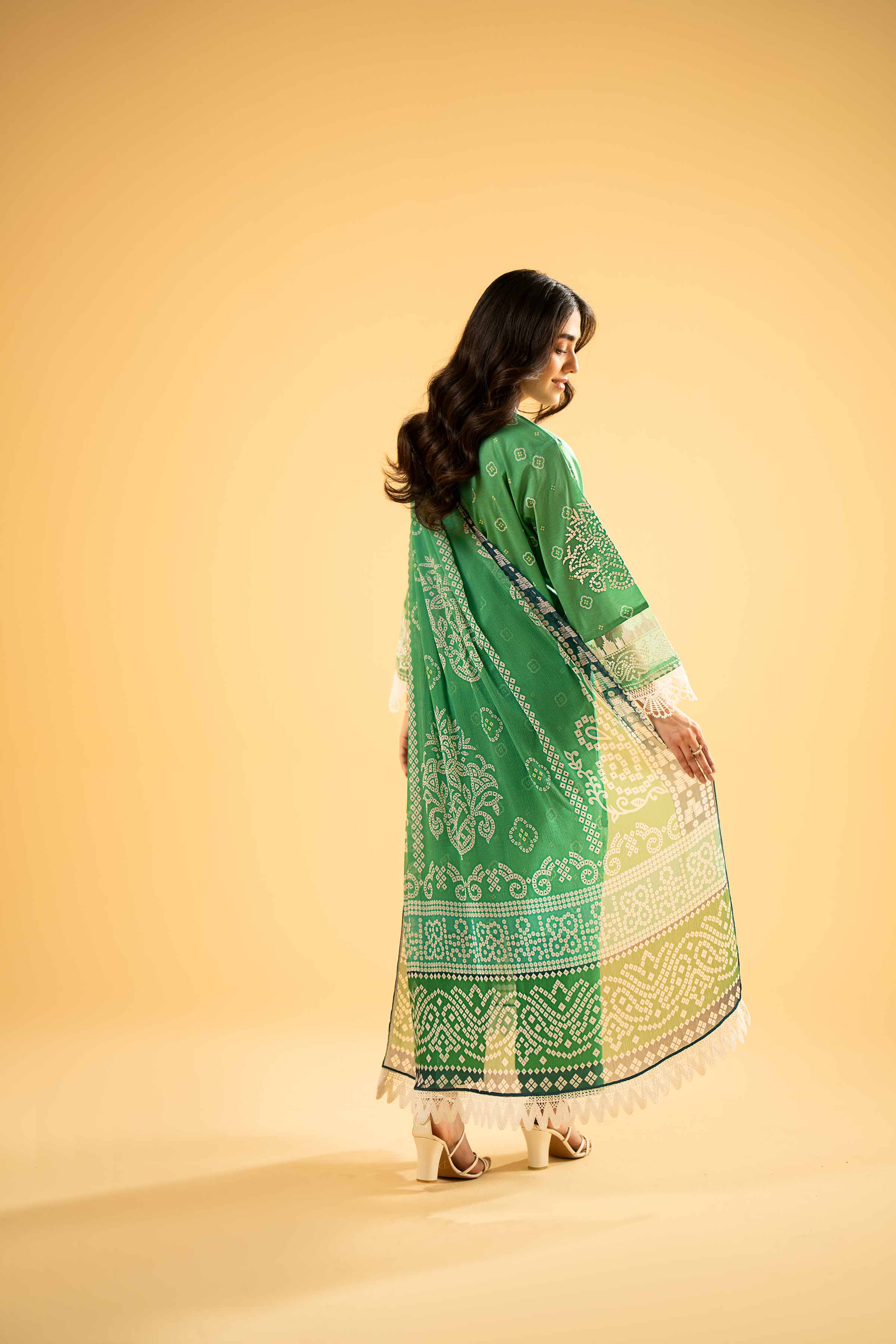 2 Piece - Printed Embroidered Suit - 42401763