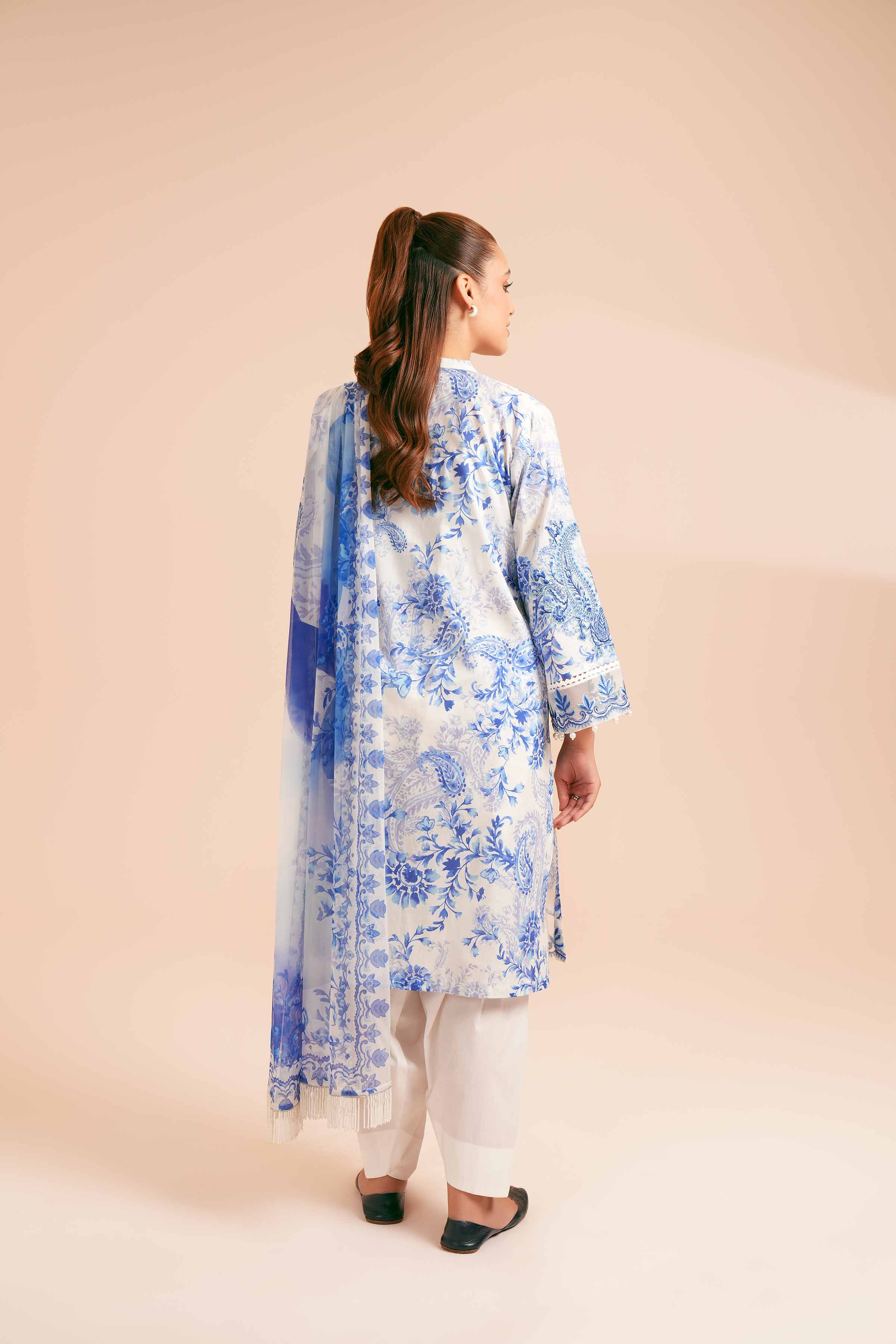 2 Piece - Printed Embroidered Suit - 42401767