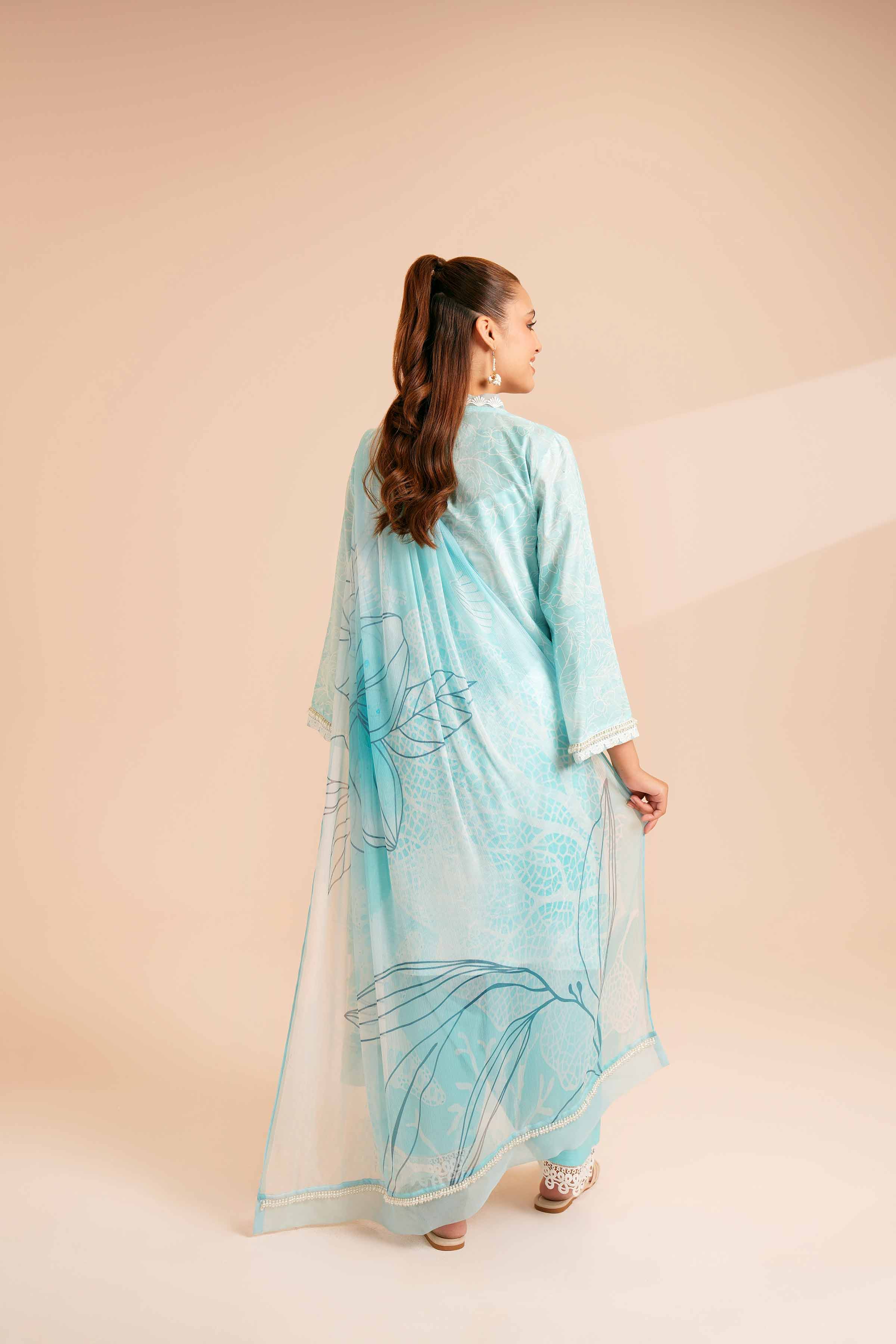 2 Piece - Printed Embroidered Suit - 42401769