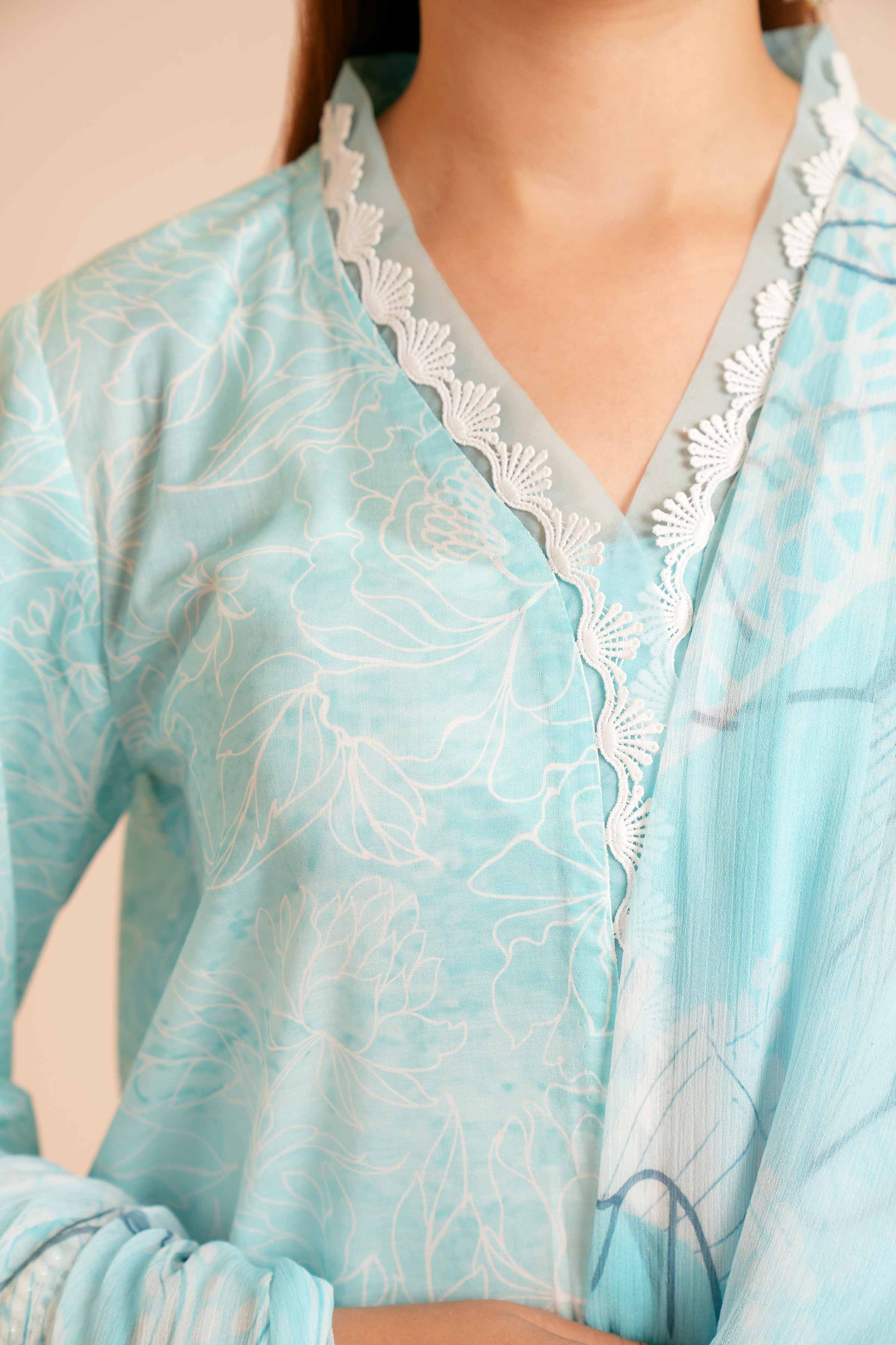 2 Piece - Printed Embroidered Suit - 42401769