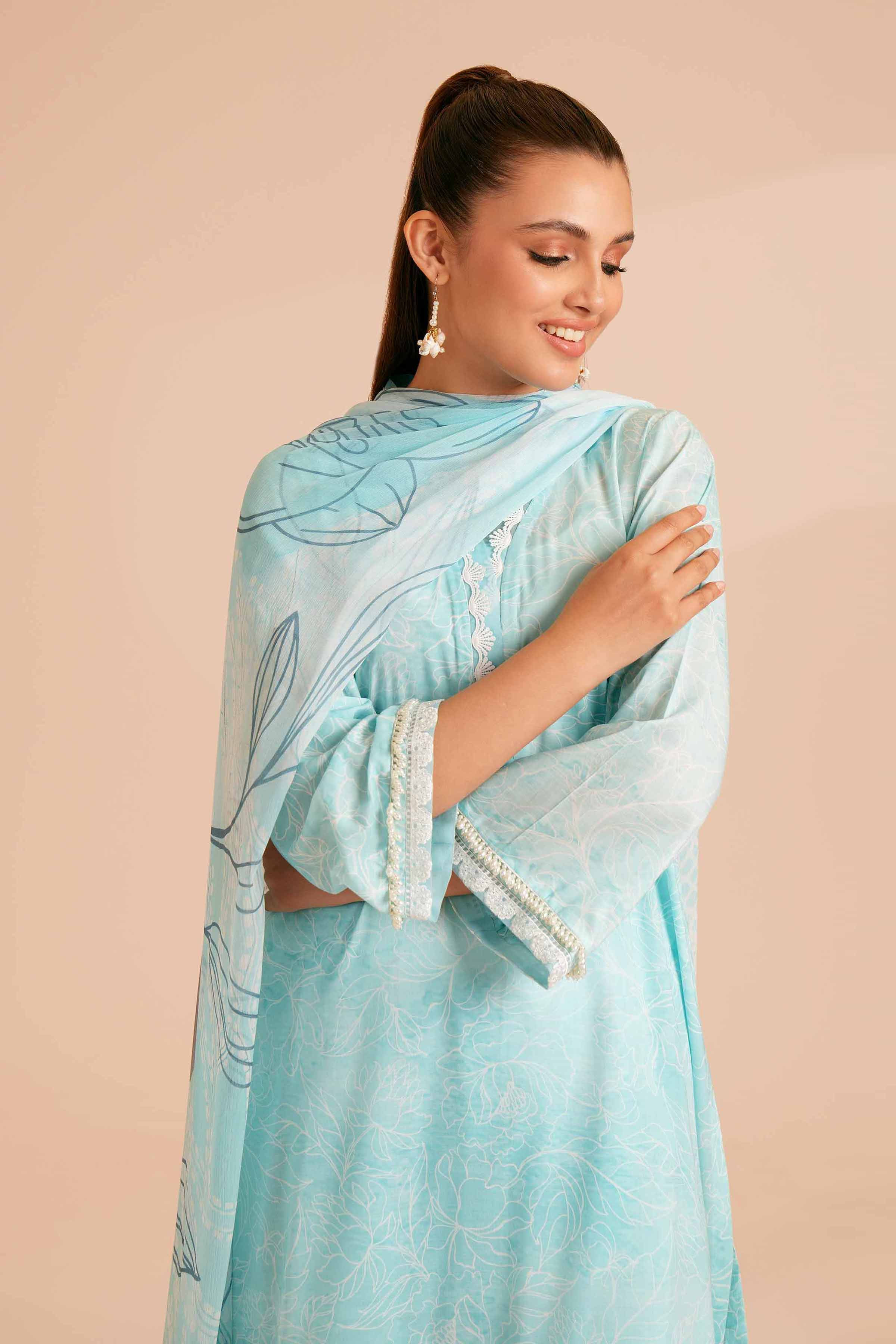 2 Piece - Printed Embroidered Suit - 42401769