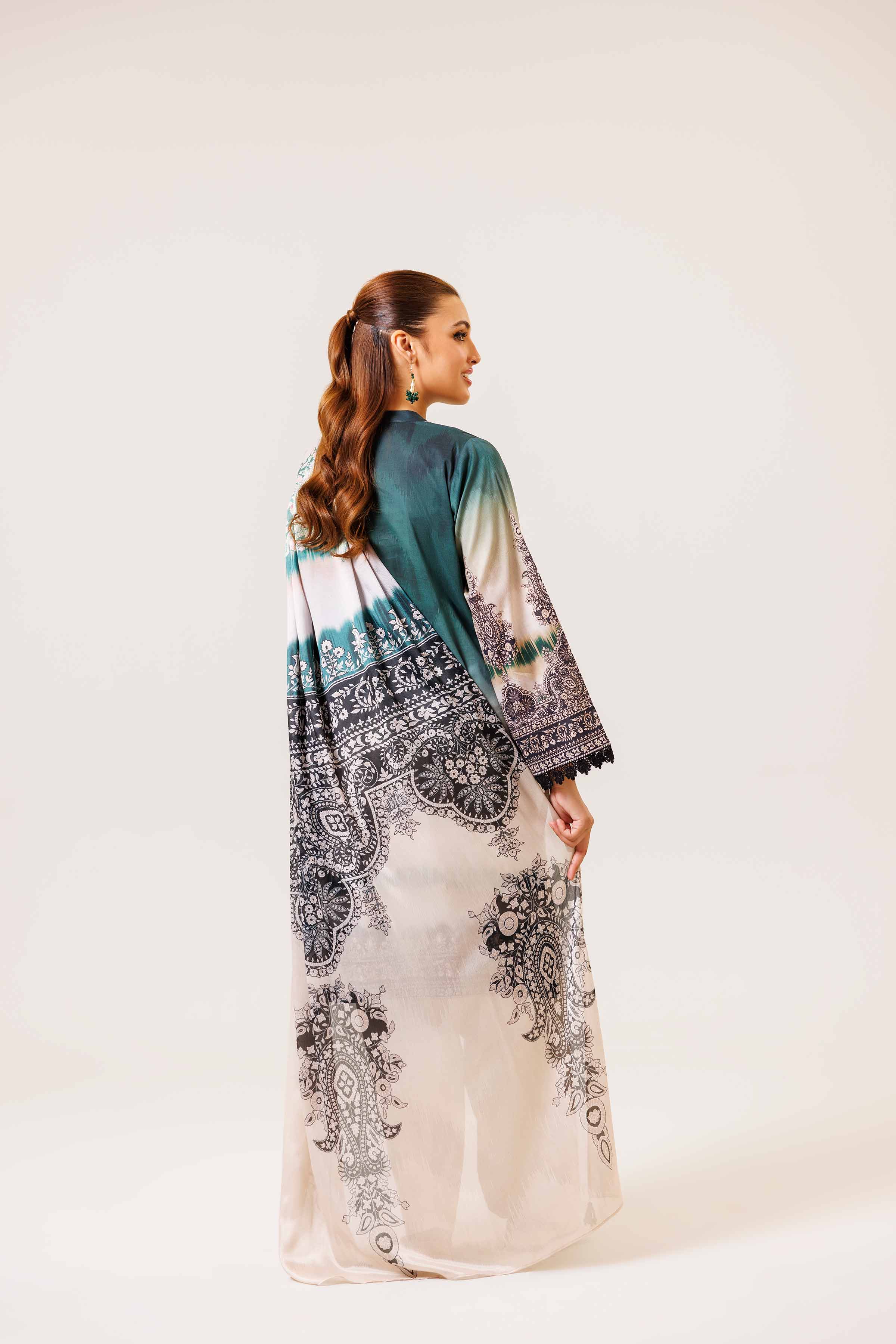 3 Piece - Digital Printed Embroidered Suit - 42401785