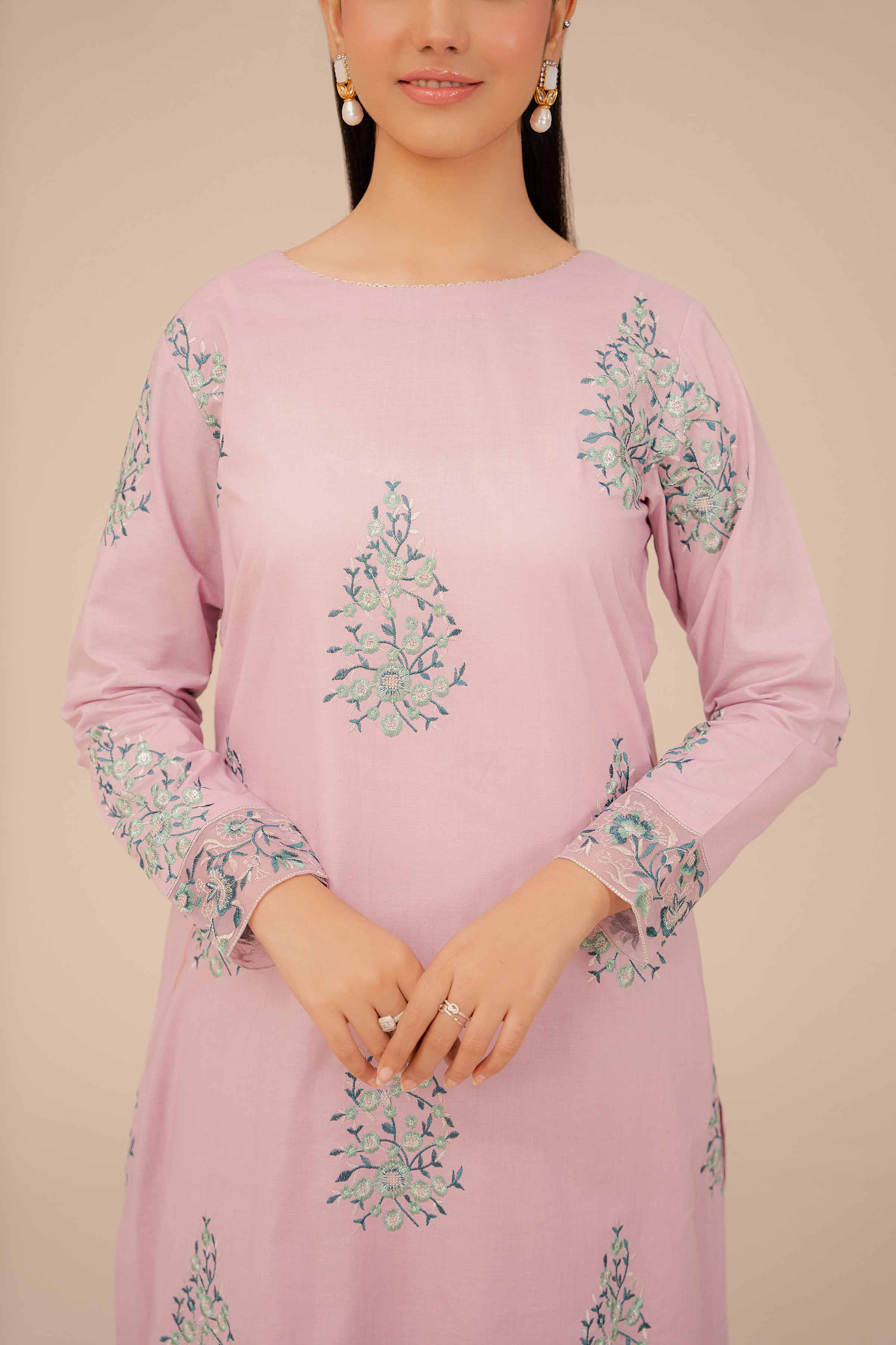2 Piece - Dyed Embroidered Suit - 42401955