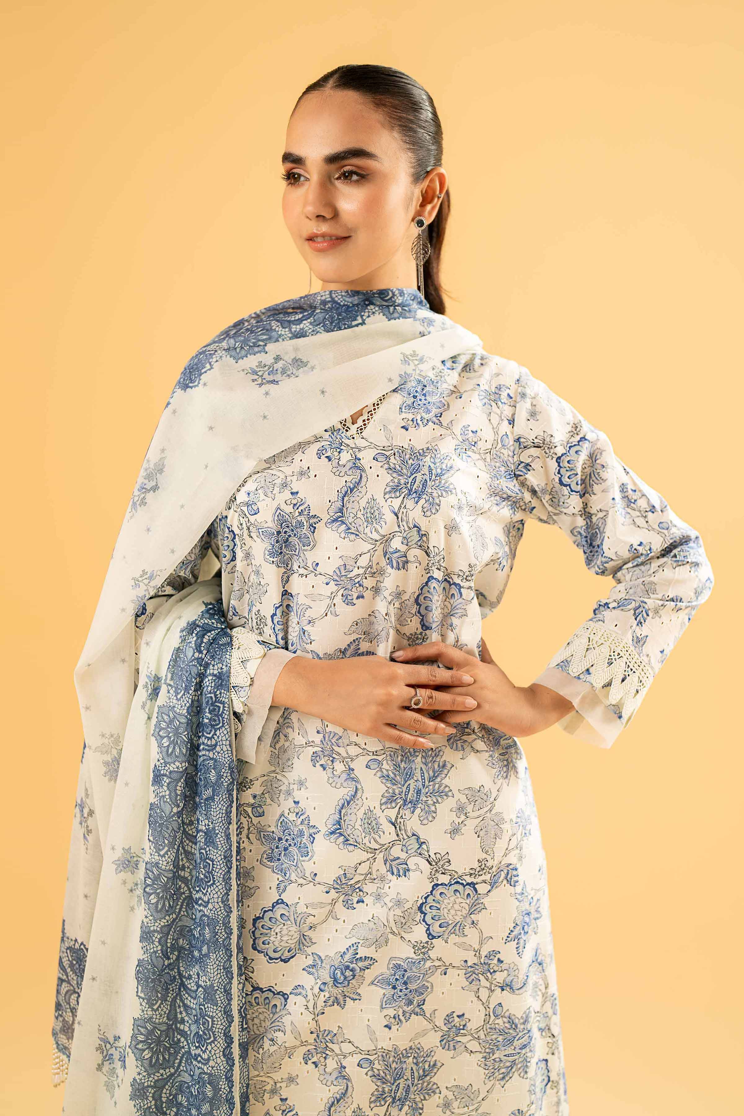 3 Piece - Digital Printed Embroidered Suit - 42401967