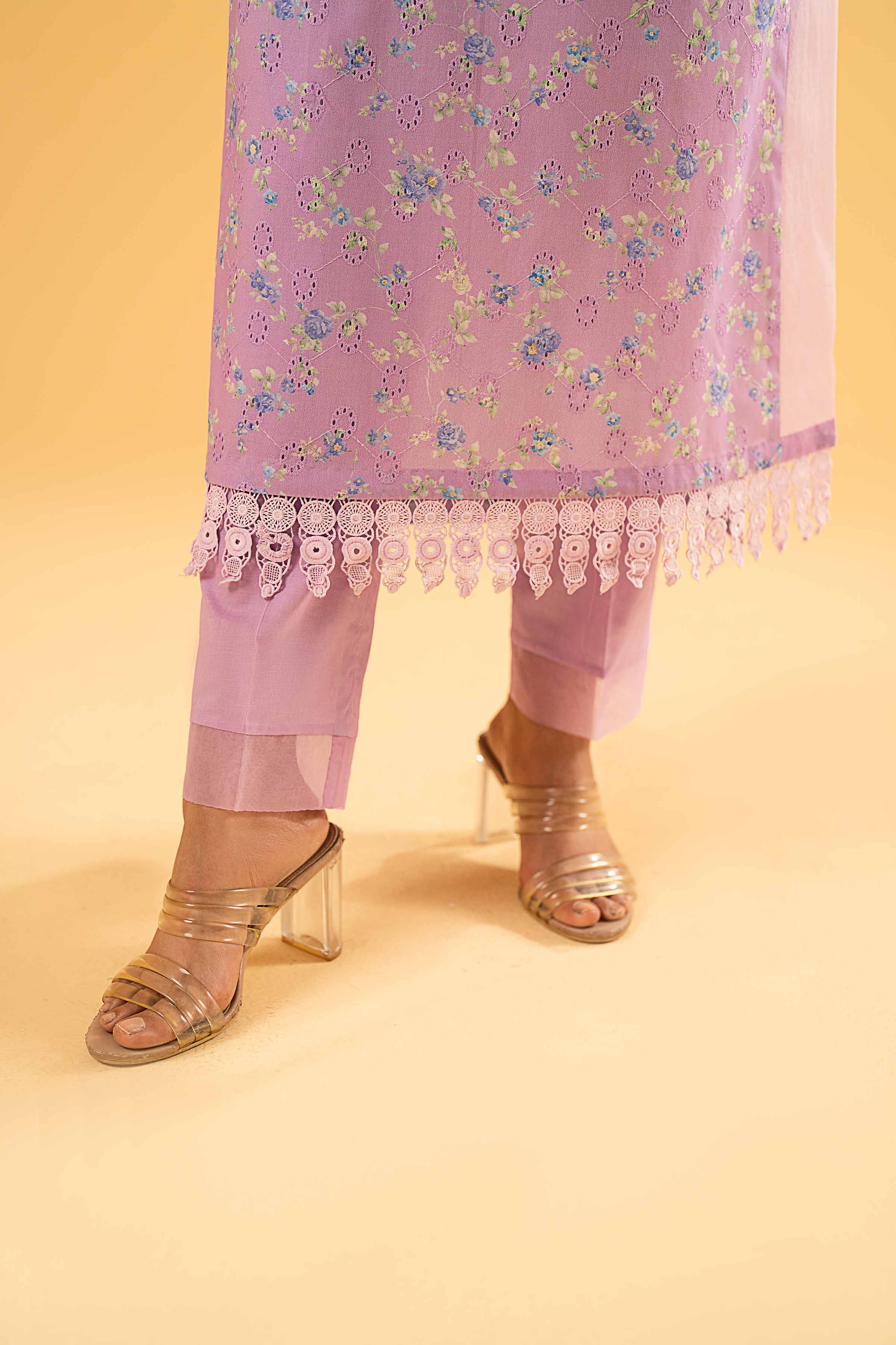 3 Piece - Digital Printed Embroidered Suit - 42401968