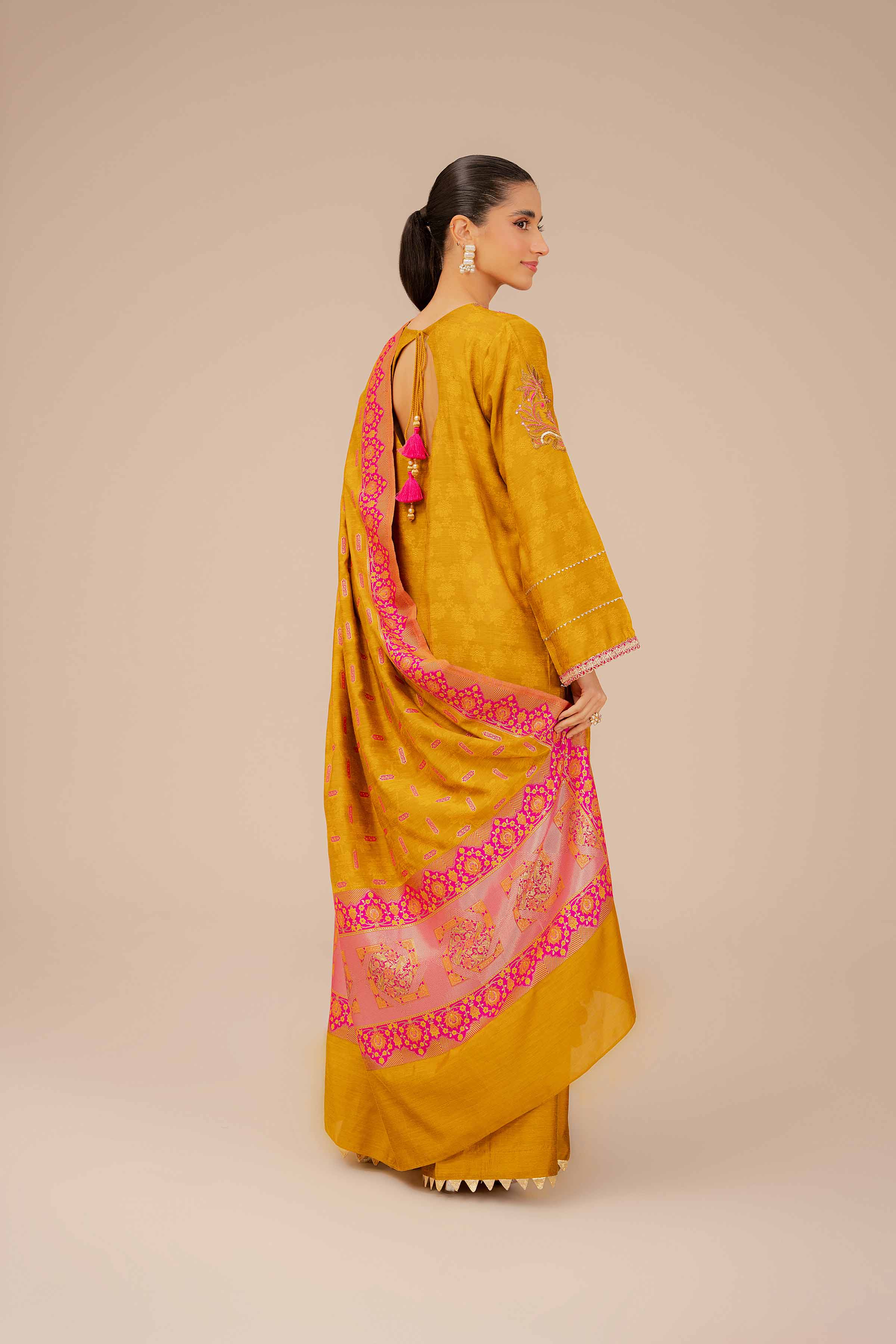 3 Piece - Yarn Dyed Embroidered Suit - 42401982