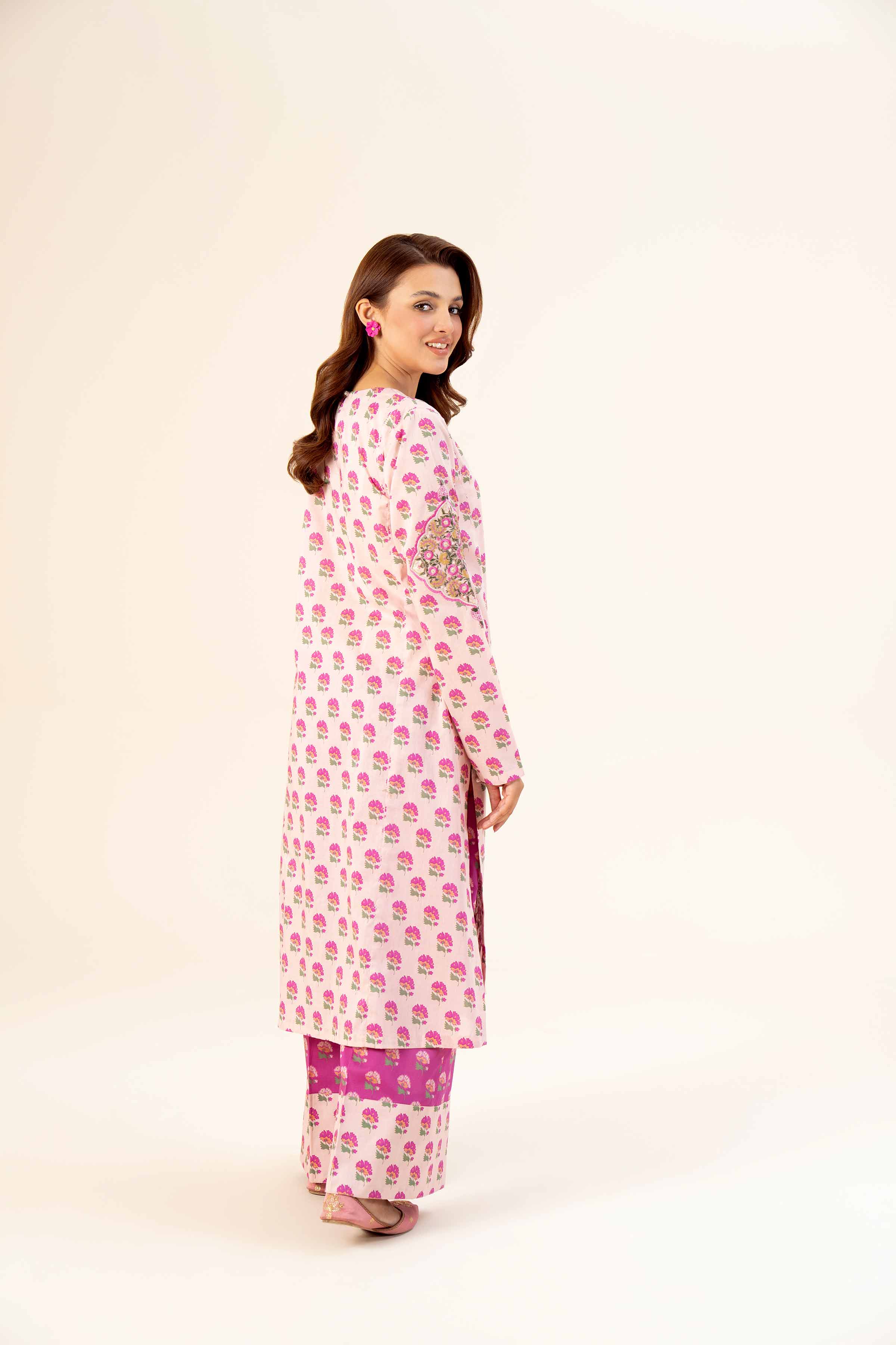 2 Piece - Printed Embroidered Suit - 42402080