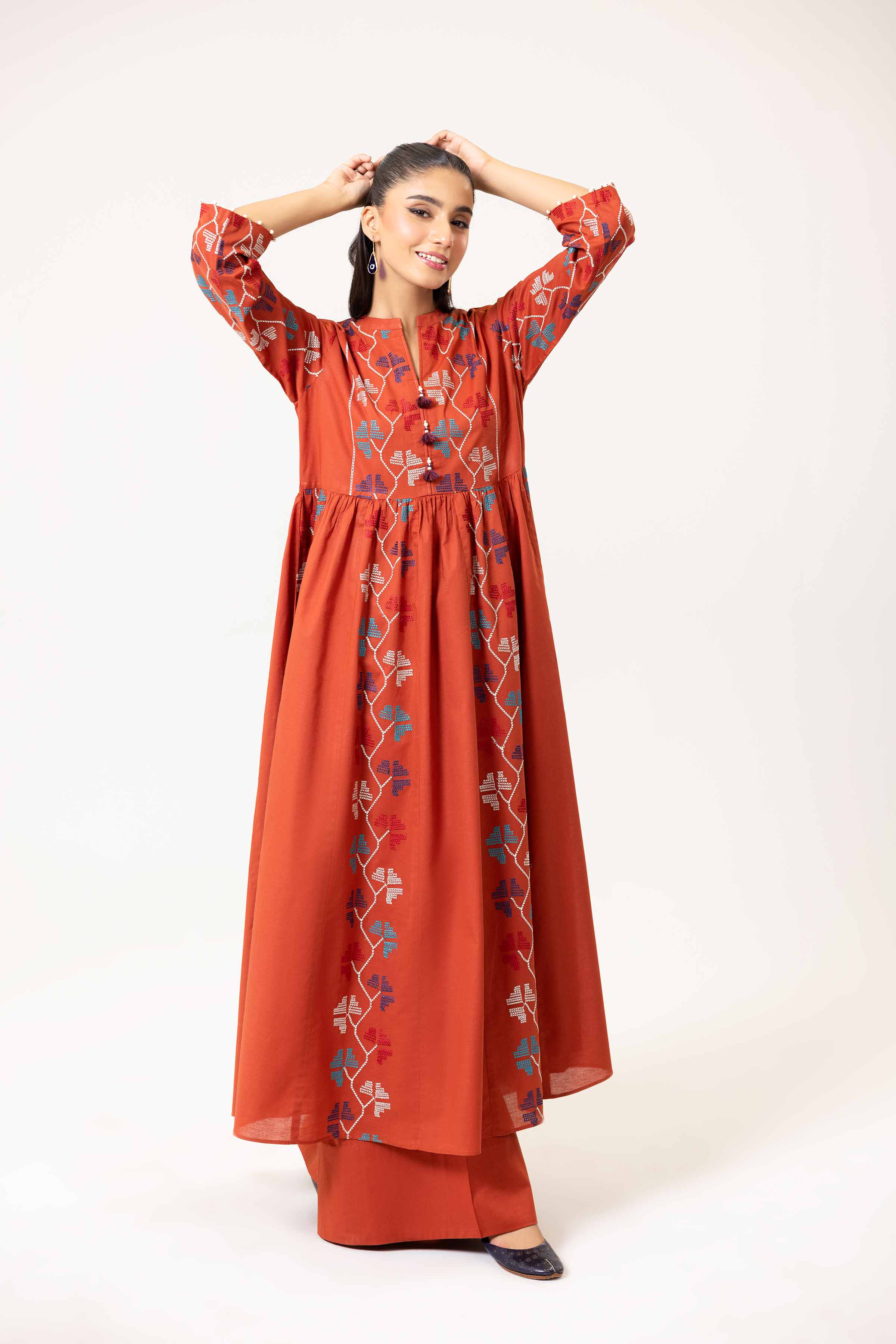 2 Piece - Dyed Embroidered Suit - 42402141