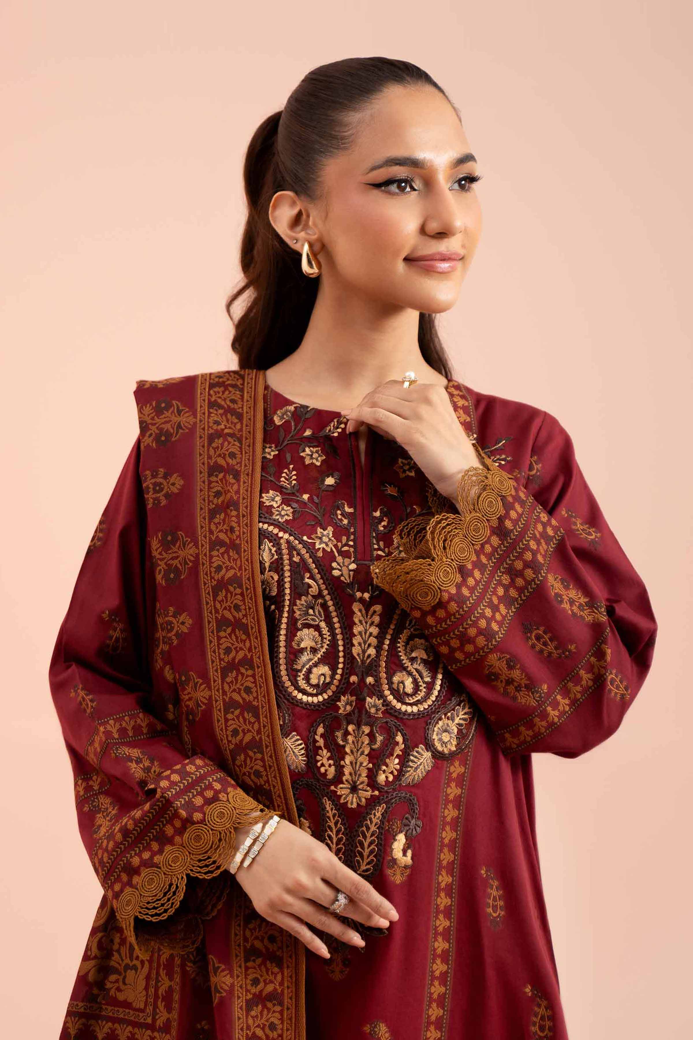 2 Piece - Jacquard Embroidered Suit - 42402155