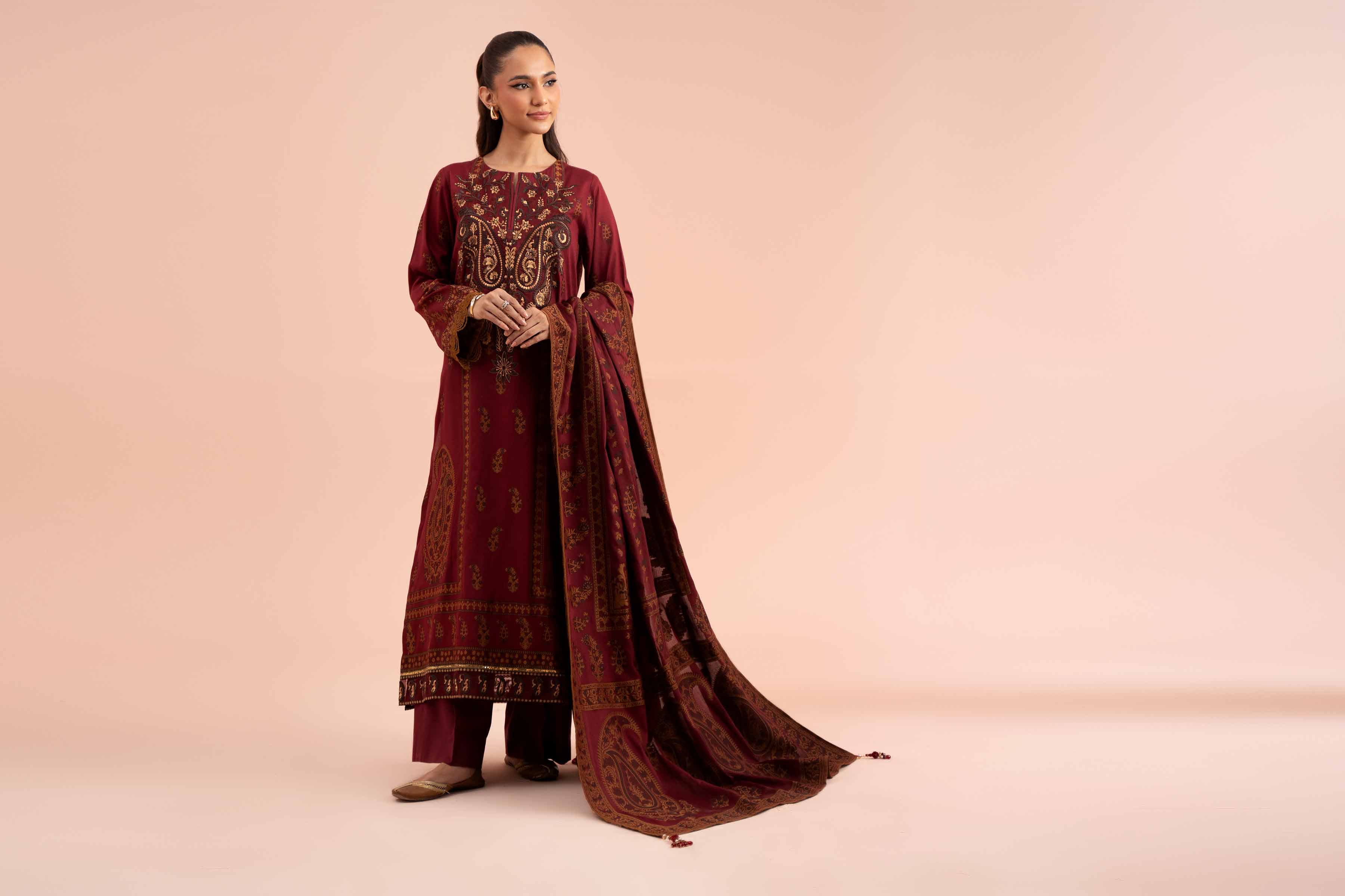2 Piece - Jacquard Embroidered Suit - 42402155