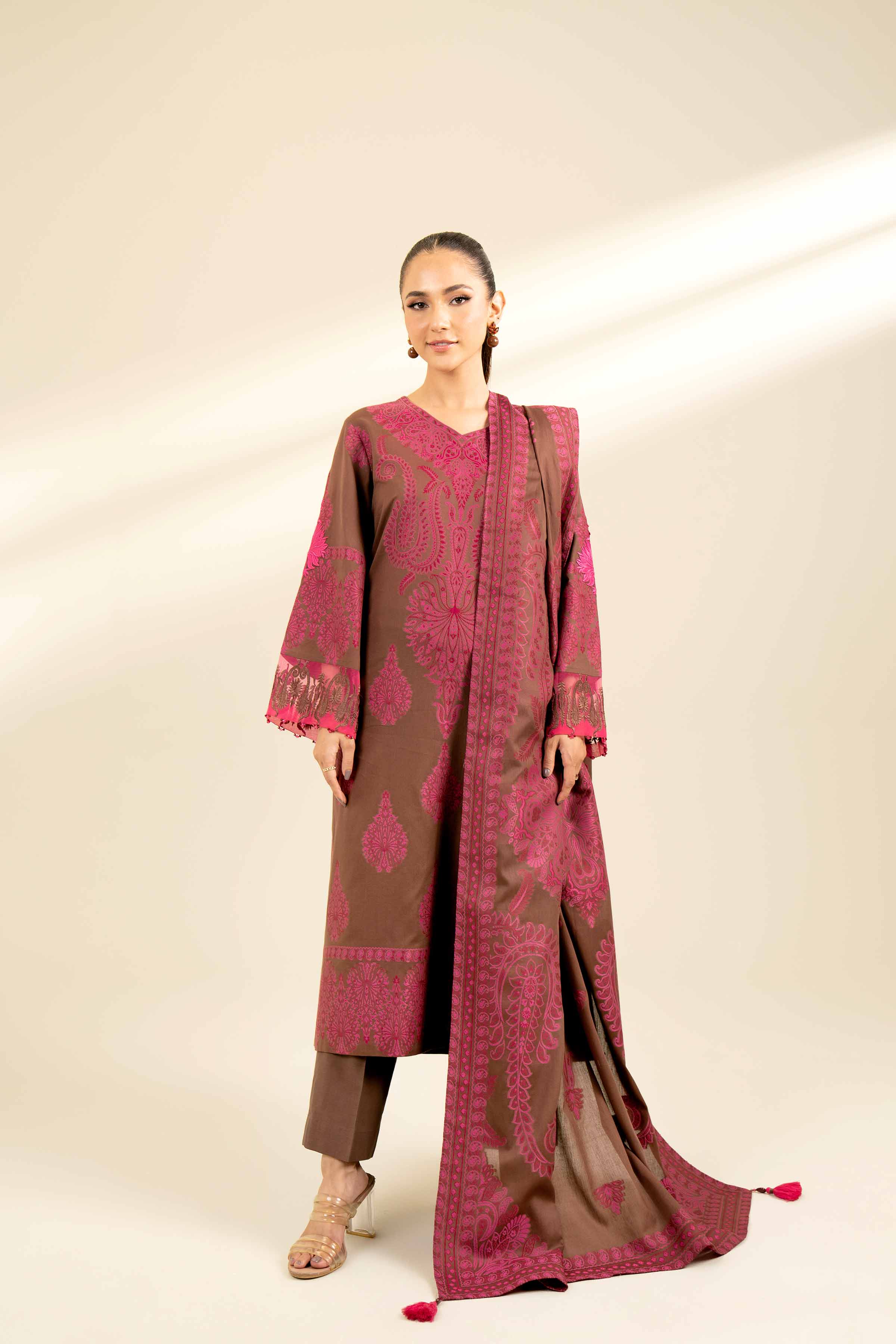 2 Piece - Jacquard Embroidered Suit - 42402156
