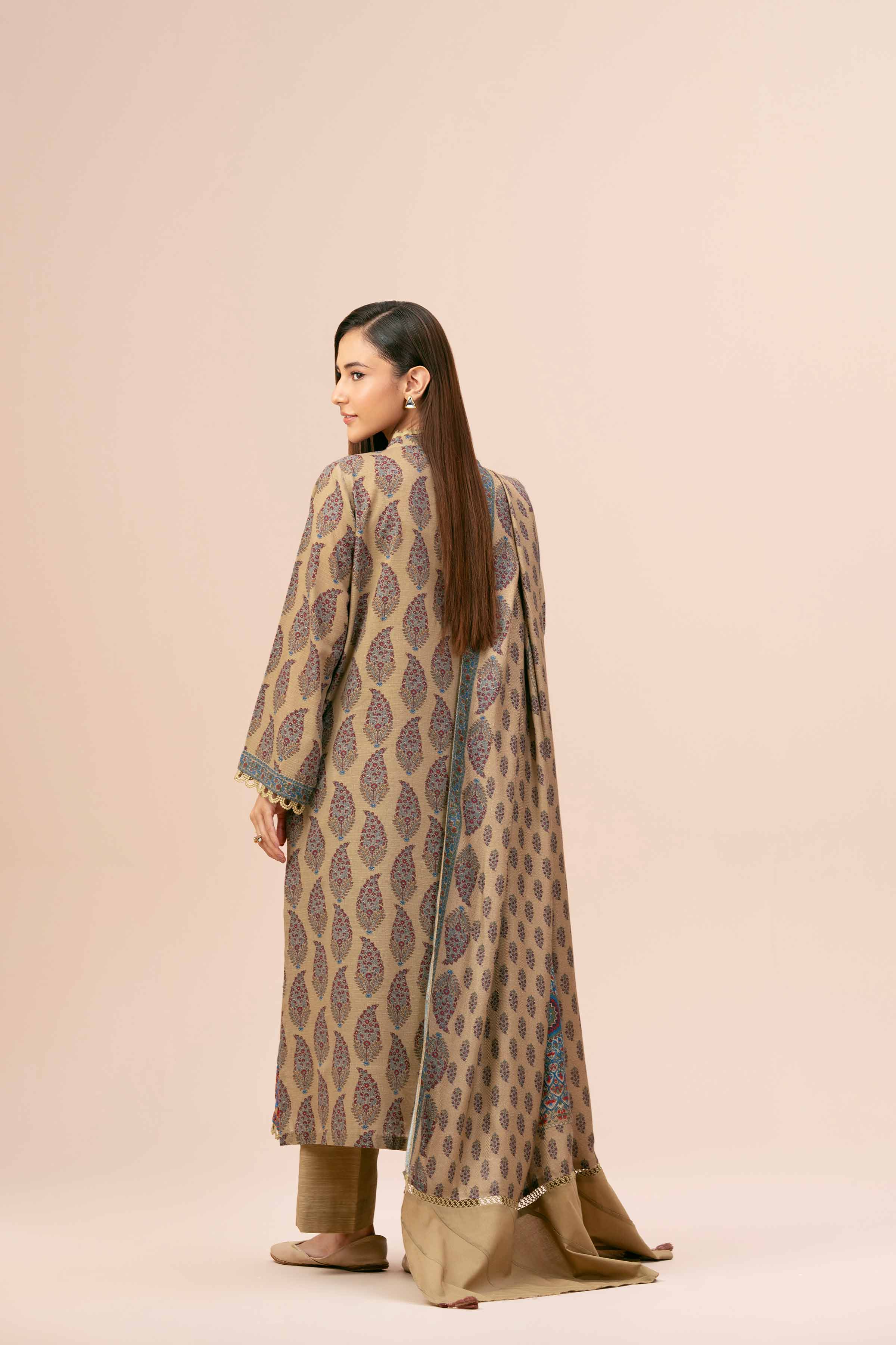 2 Piece - Printed Embroidered Suit - 42404078