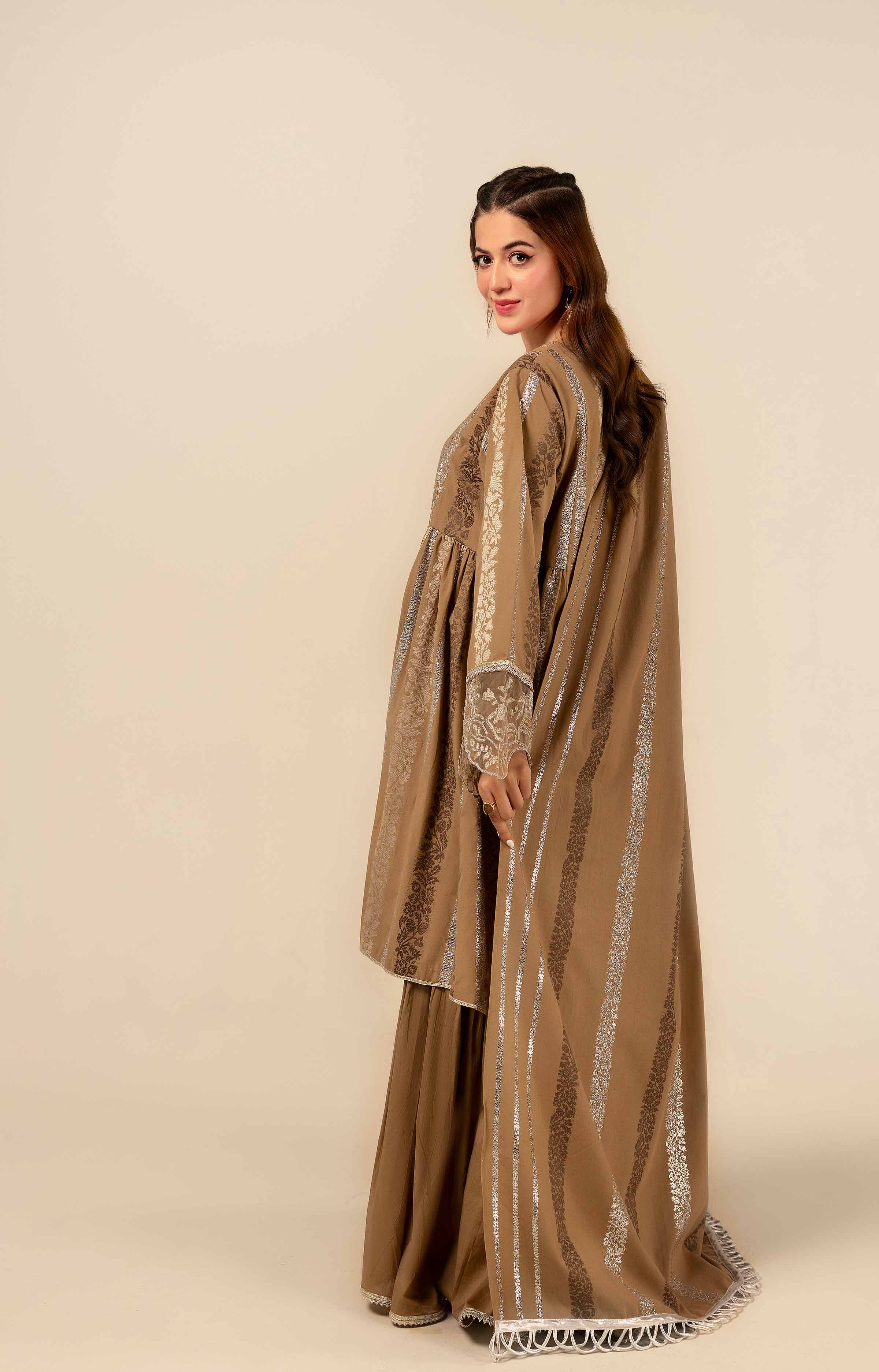 3 Piece - Jacquard Embroidered Suit - 42404376
