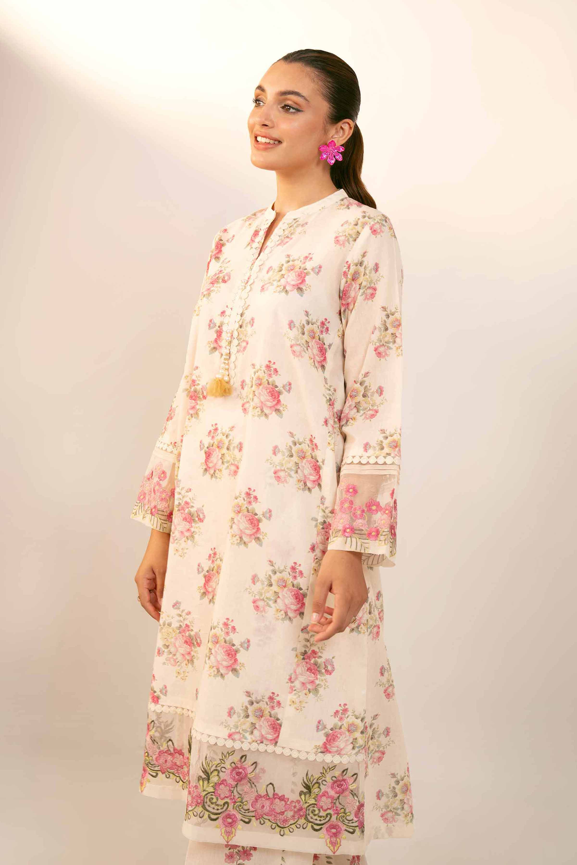 2 Piece - Digital Printed Embroidered Suit - 42404438