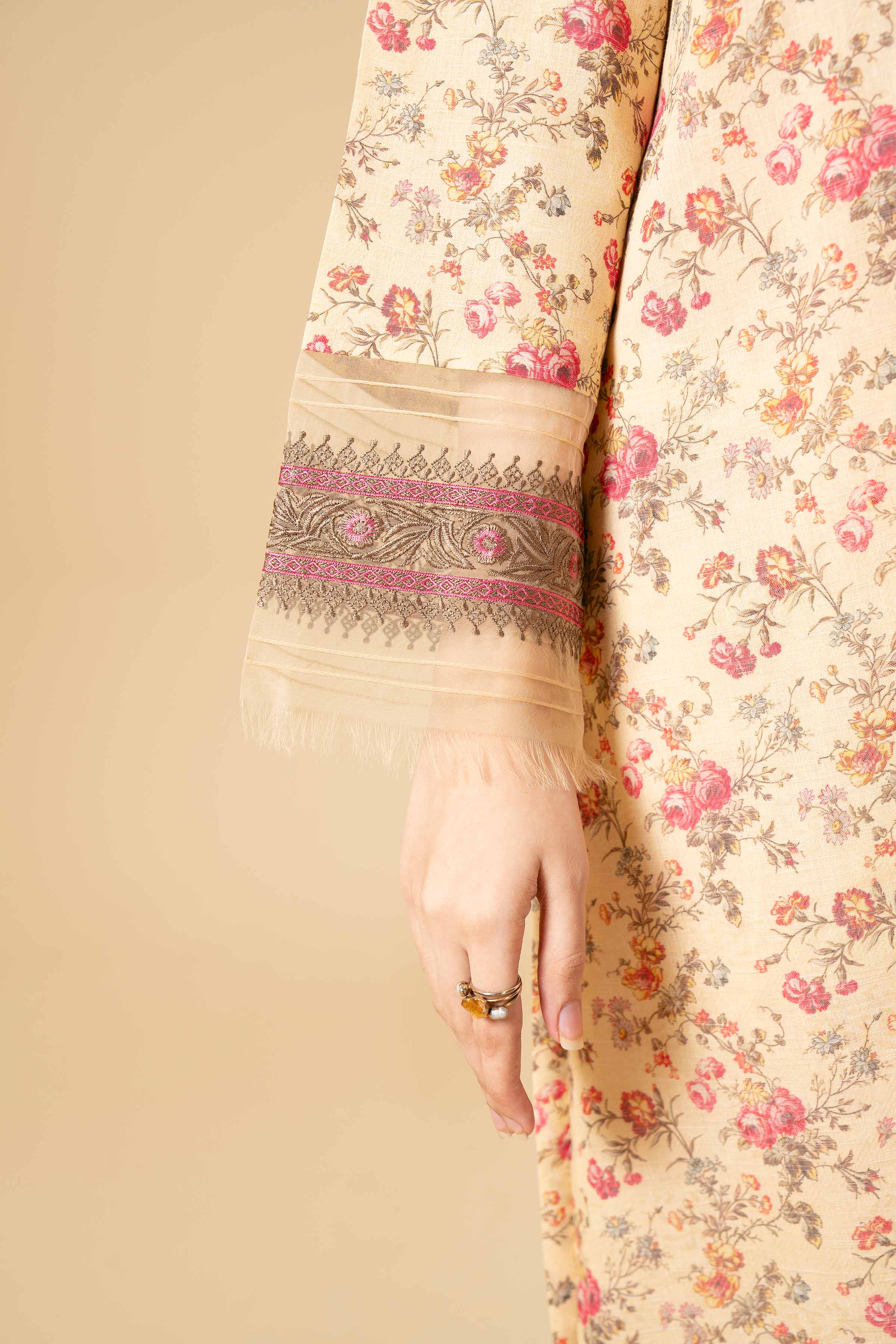 2 Piece - Digital Printed Embroidered Suit - 42404439