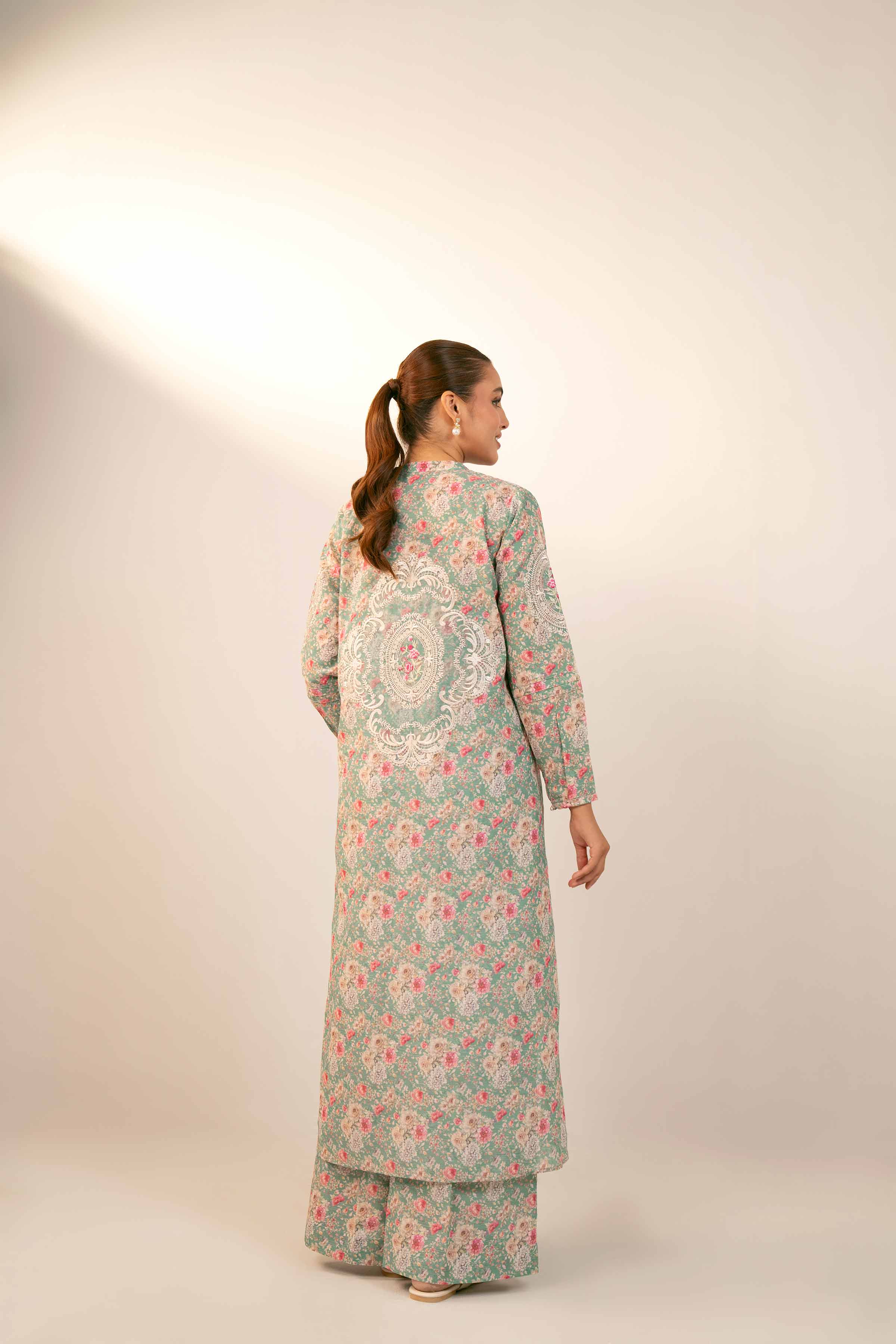 2 Piece - Digital Printed Embroidered Suit - 42404441