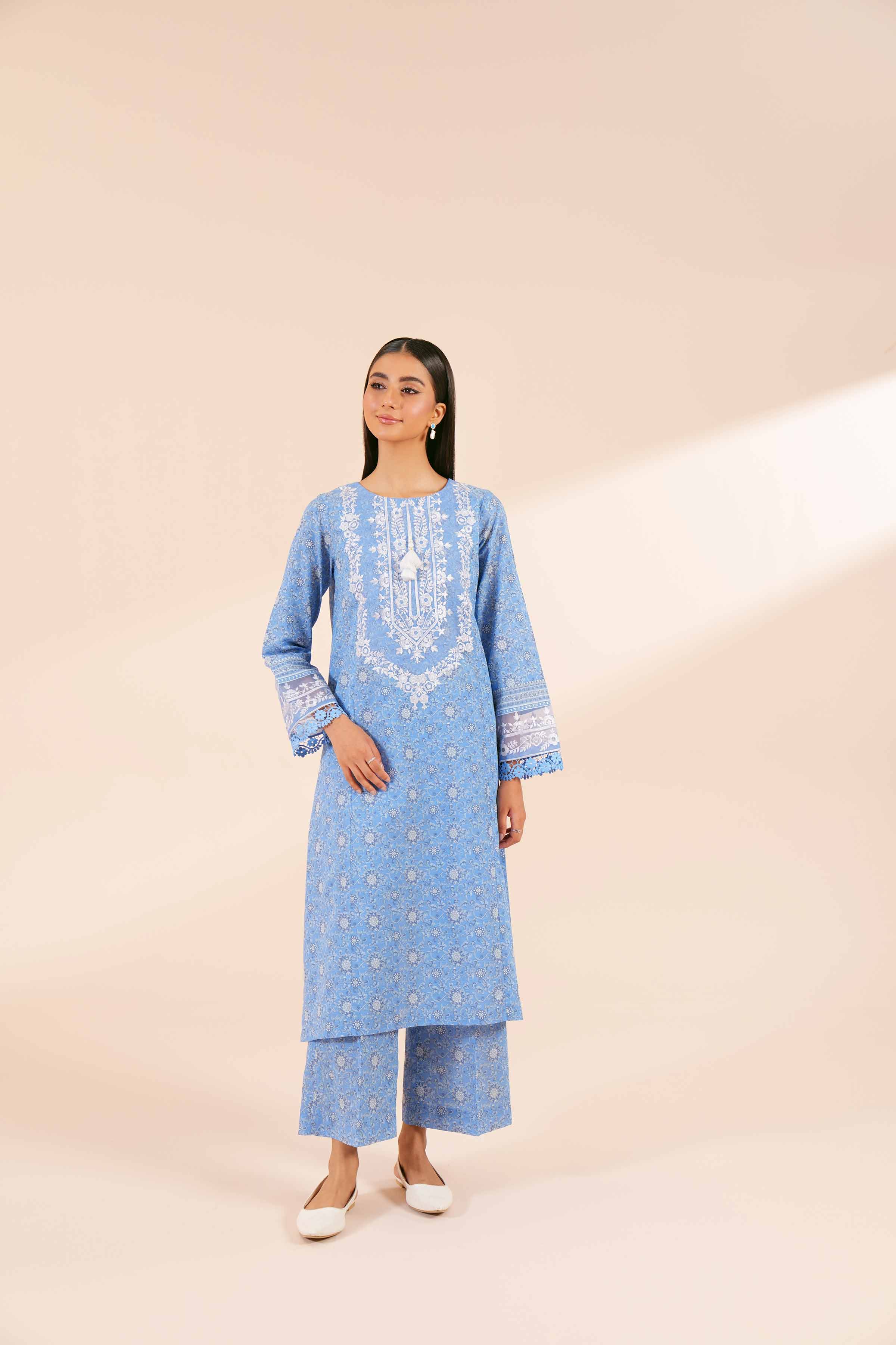 2 Piece - Digital Printed Embroidered Suit - 42404442